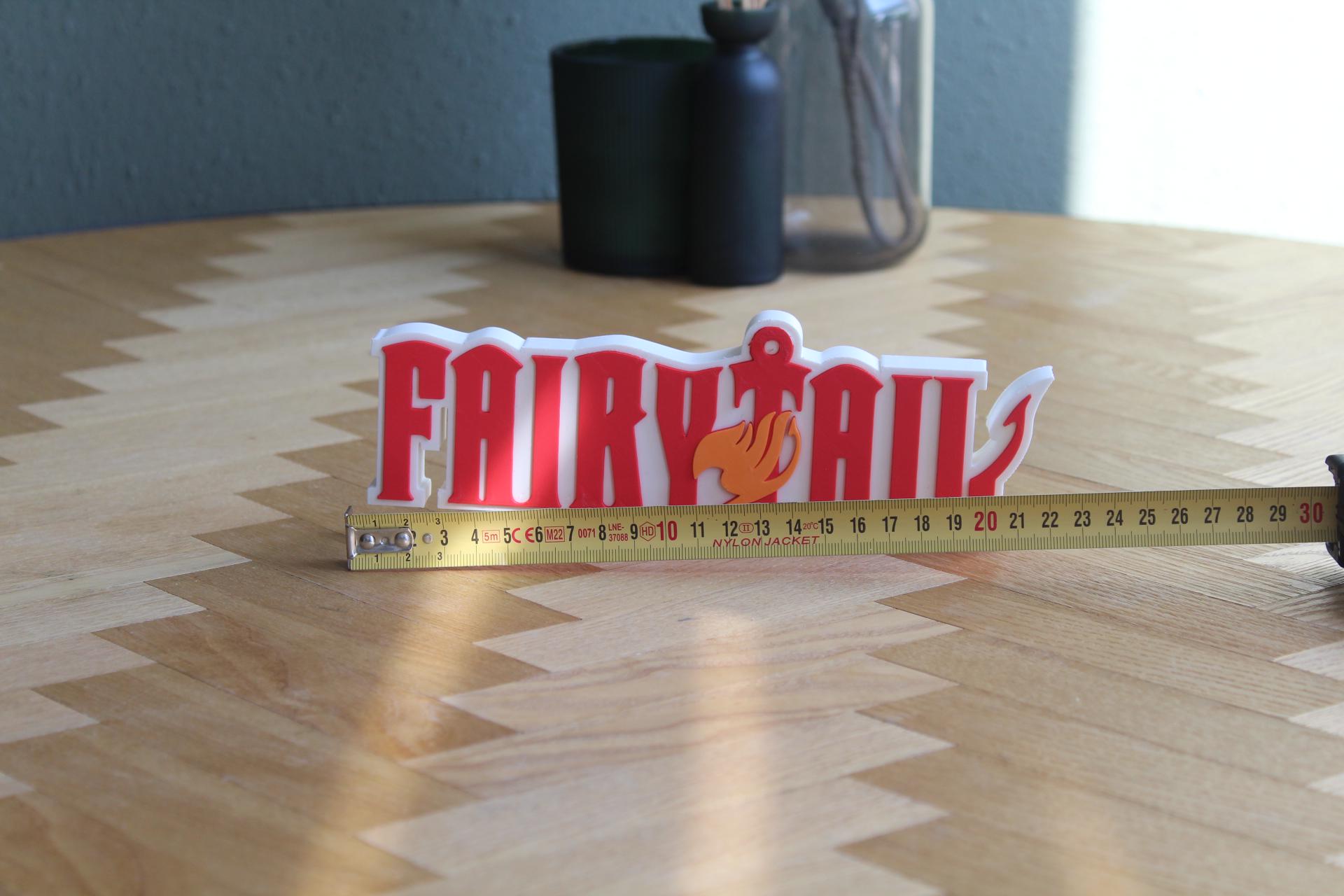 Fairy Tail Logo | Natsu Dragneel | Lucy Heartfilia | Anime | Manga | 3D Druck Logo