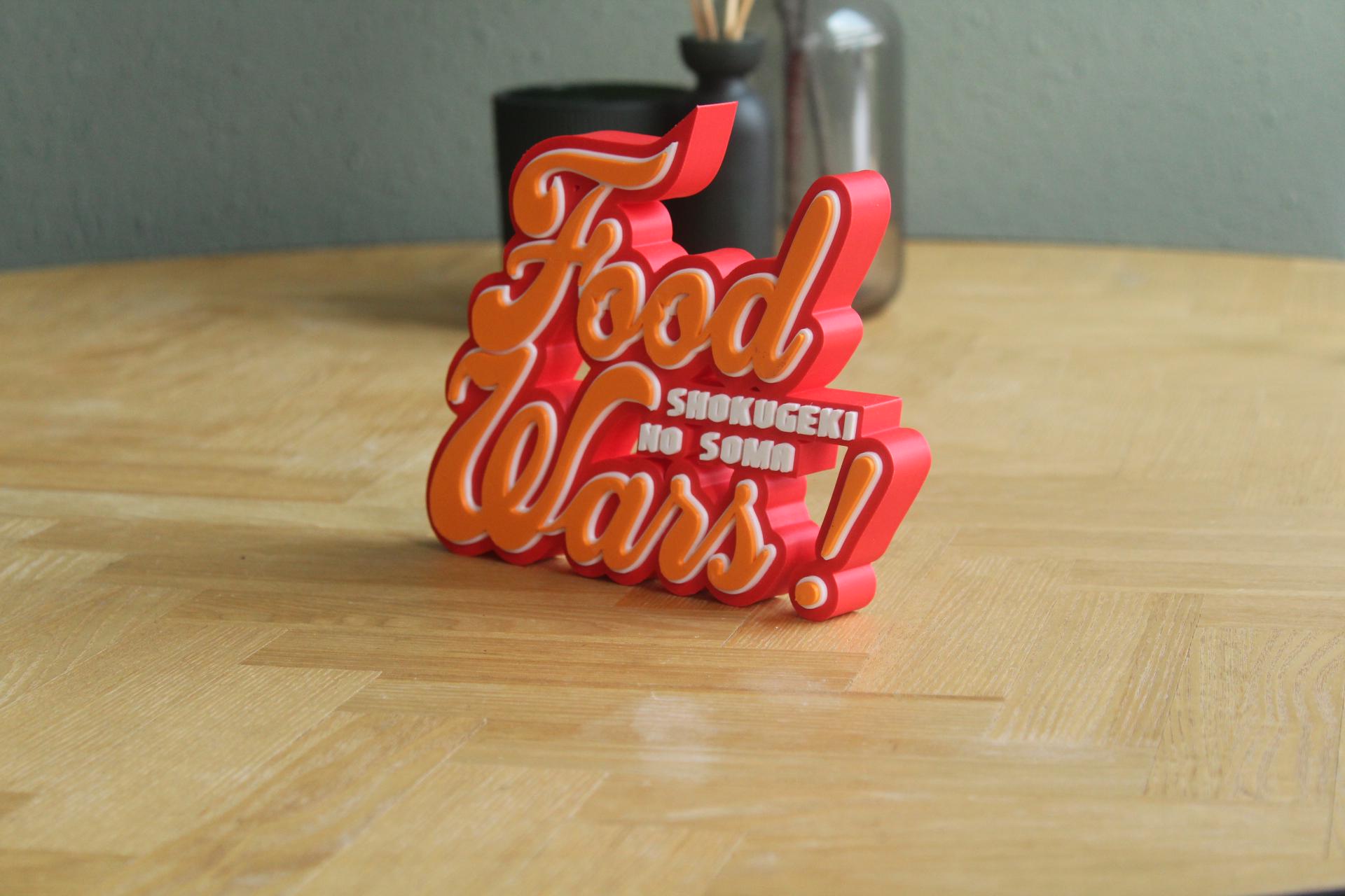 Food Wars Logo | Soma Yukihira | Anime | Manga | Shokugeki | 3D Druck Logo