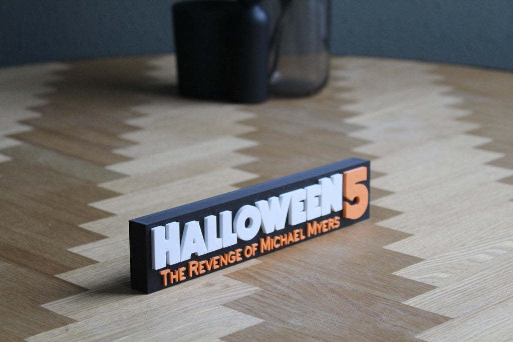 Halloween 5 Logo | 3D-gedruckte Dekoration | The Revenge of Michael Myers | Horror-Fanartikel Figur