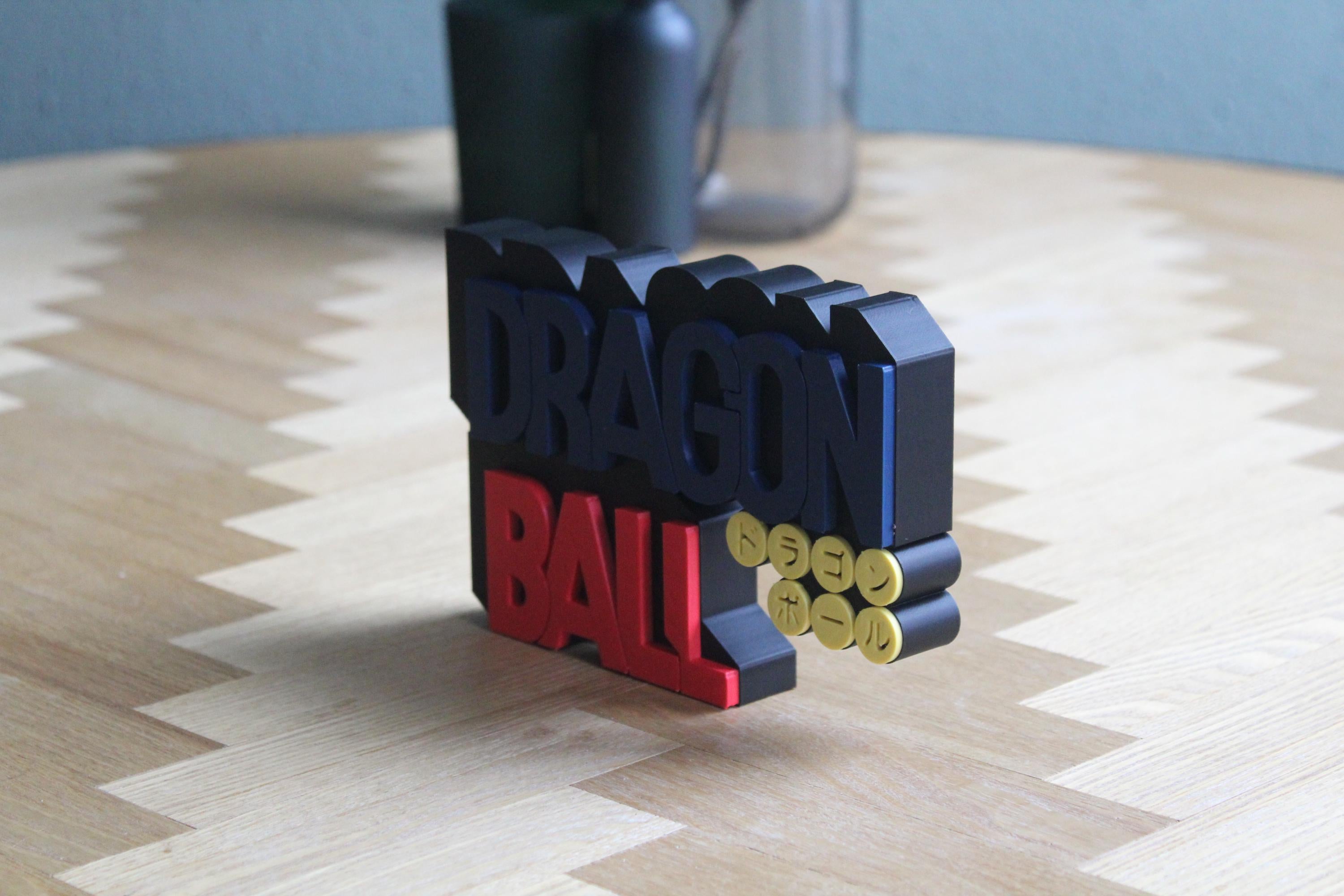 Dragon Ball Classic Logo 3D Druck | Anime Deko | Goku und Abenteuer | Dragon Ball Fanartikel | Manga Design | Geschenk für Anime-Fans