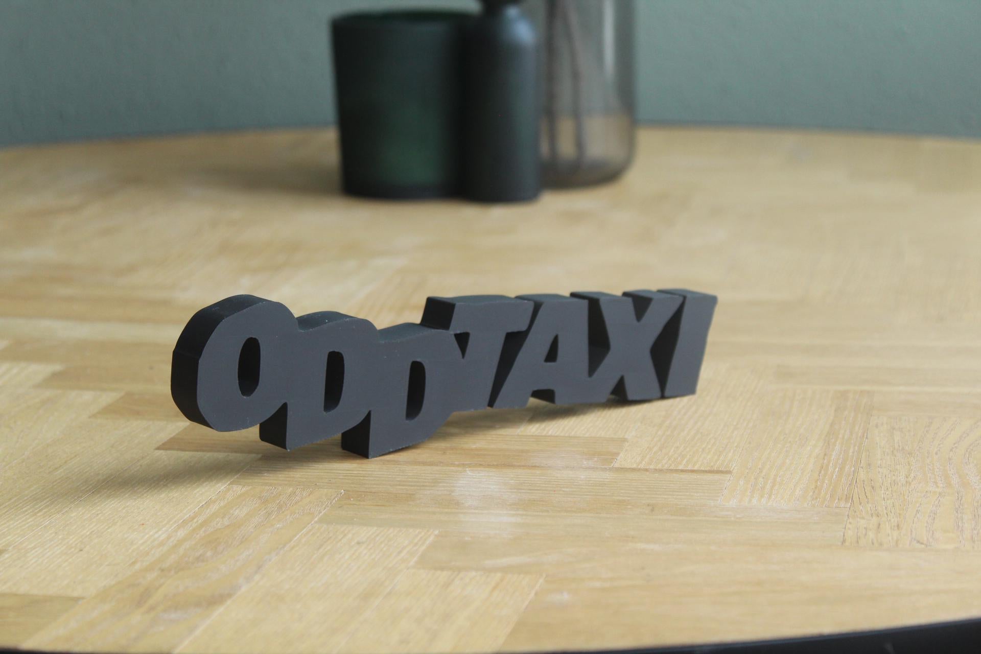 OddTaxi Logo | Odokawa | Shirakawa | Mystery Anime | Manga | Noir | 3D Druck Logo