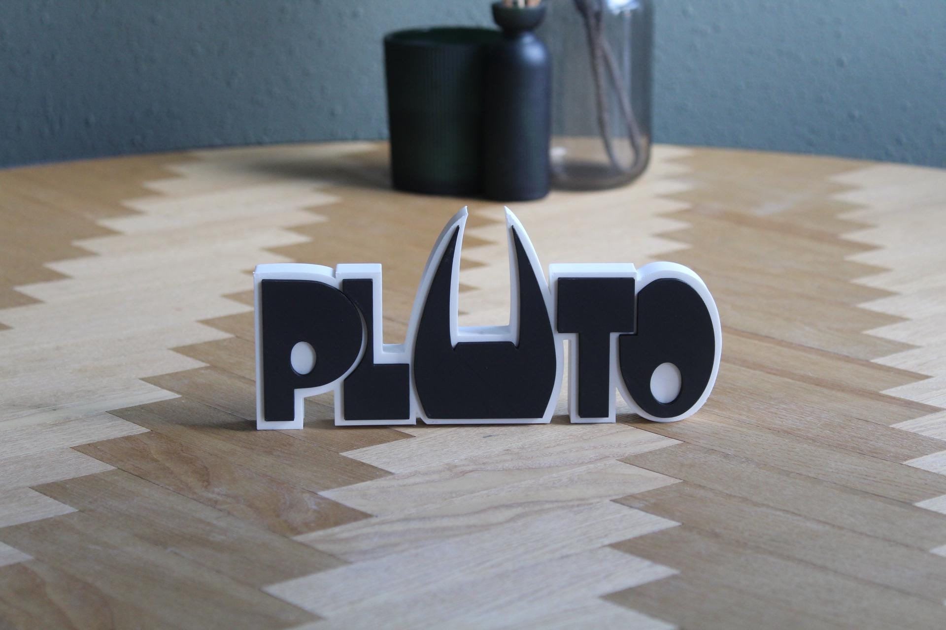 Pluto Logo | Osamu Tezuka | Anime | Manga Klassiker | 3D Druck Figur