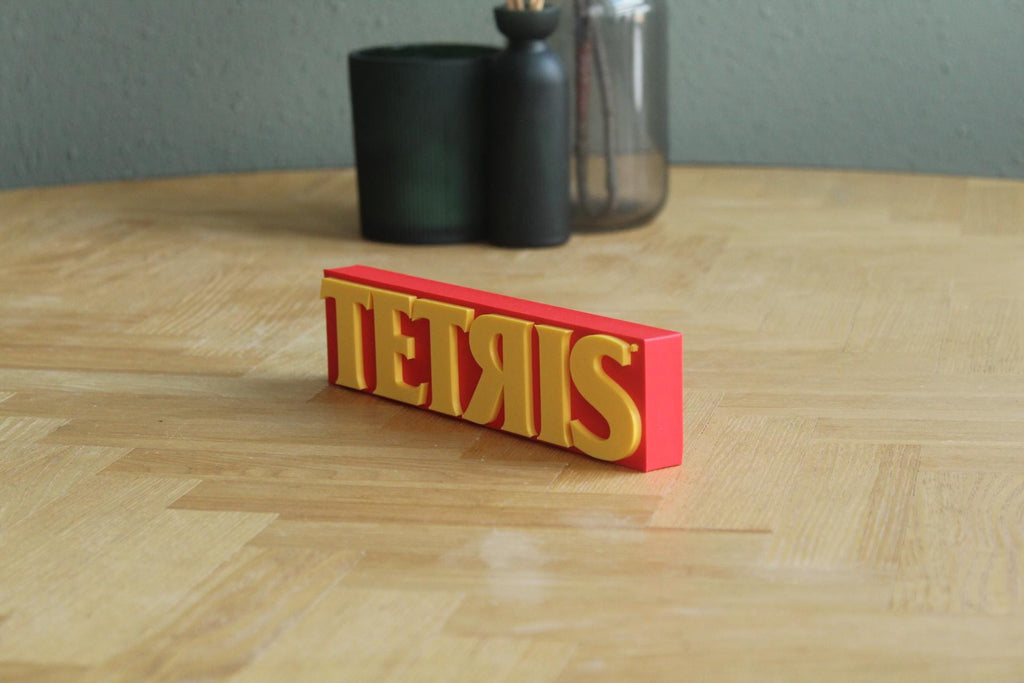 Tetris Logo | Retro Puzzle | Klassisches Spiel | Videospiel | 3D Druck Logo