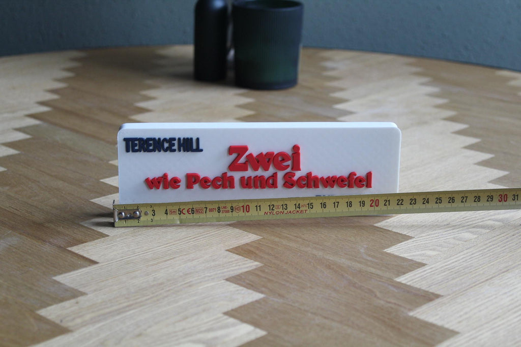 Pech und Schwefel Logo | Terence Hill & Bud Spencer | Kultfilm Deko | 3D Druck Figur