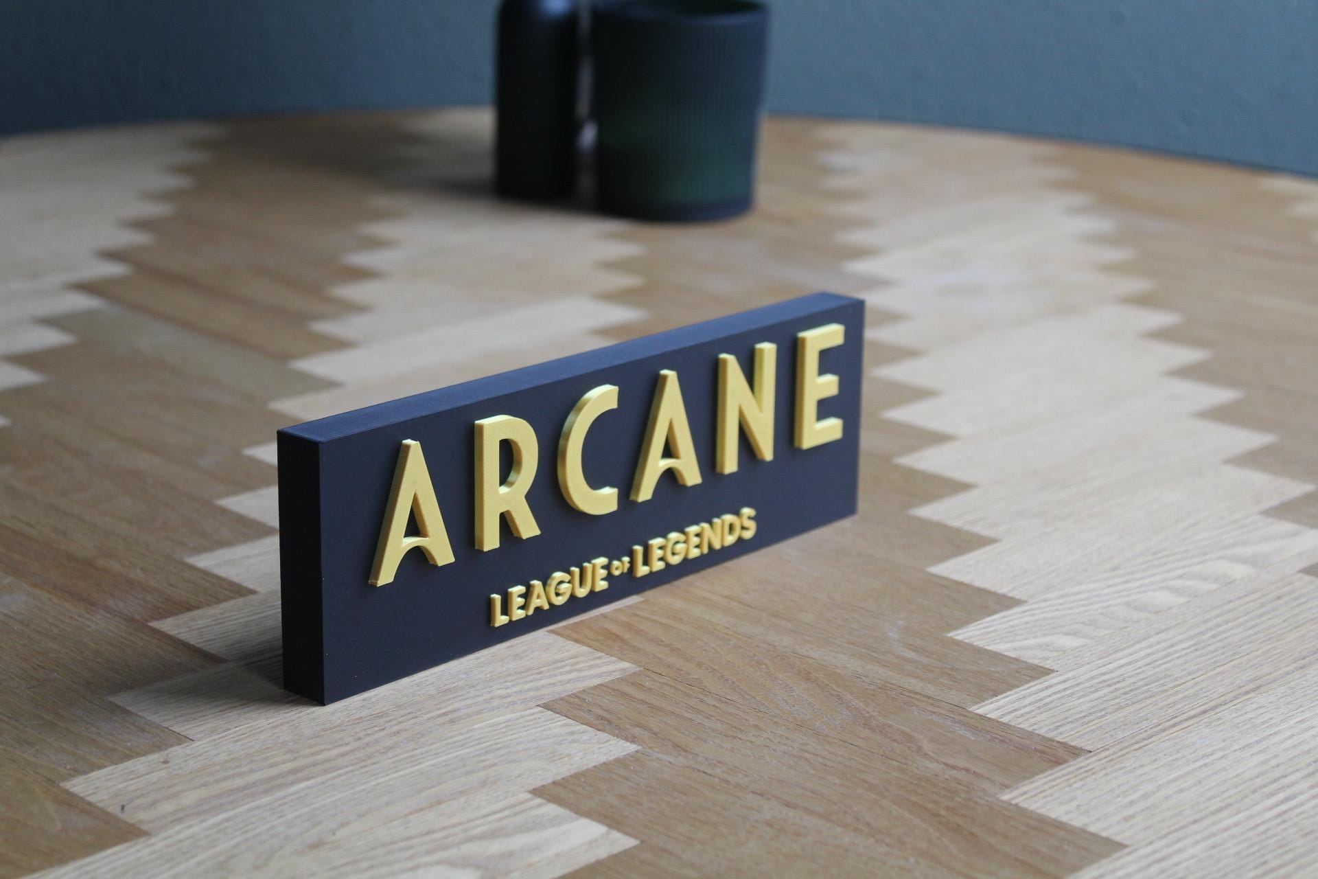 League of Legends Arcane Logo | LoL Symbol | Jinx Deko | 3D Druck | Arcane Geschenk