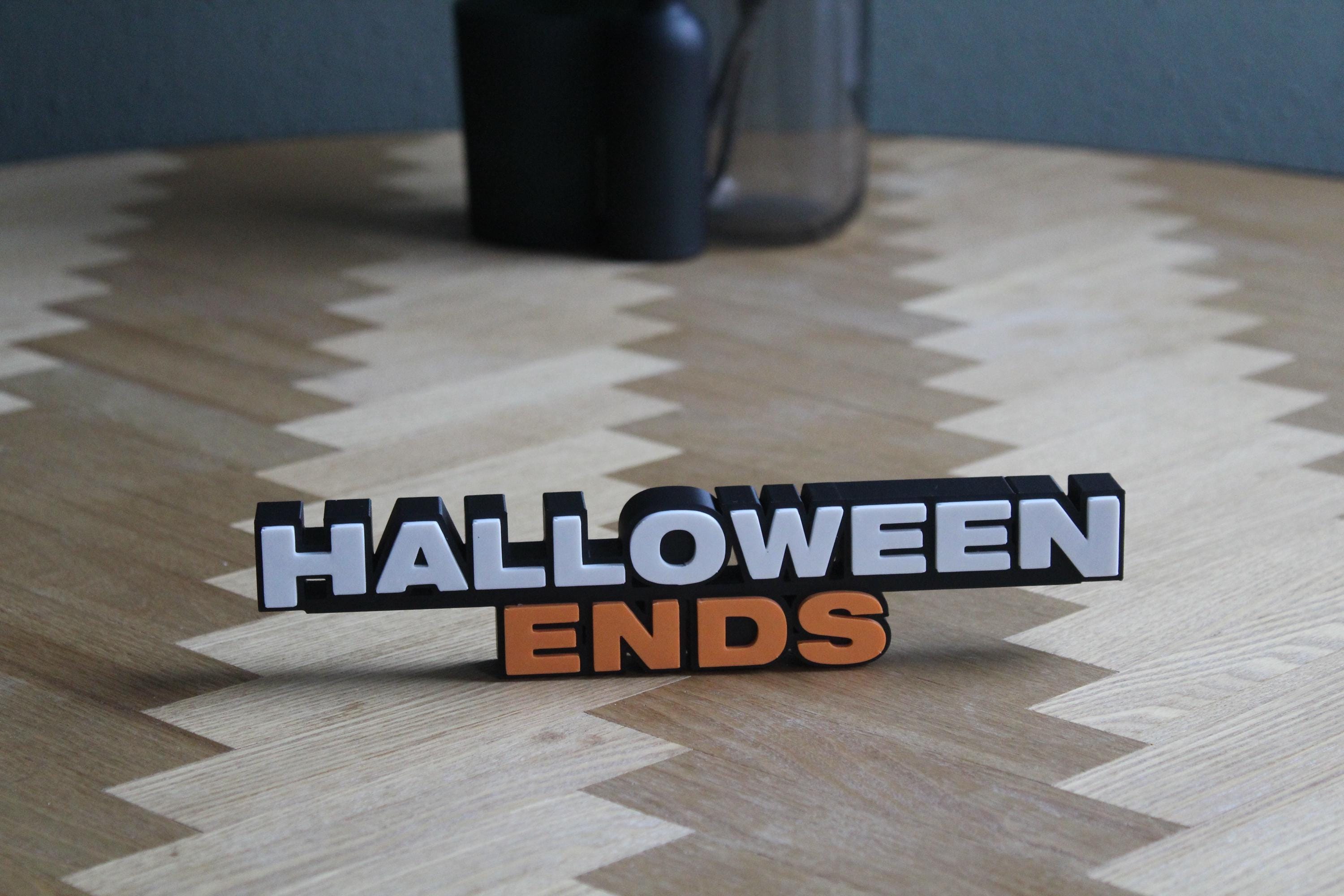 Halloween Ends Logo | 3D-gedruckte Dekoration | Horror-Fanartikel