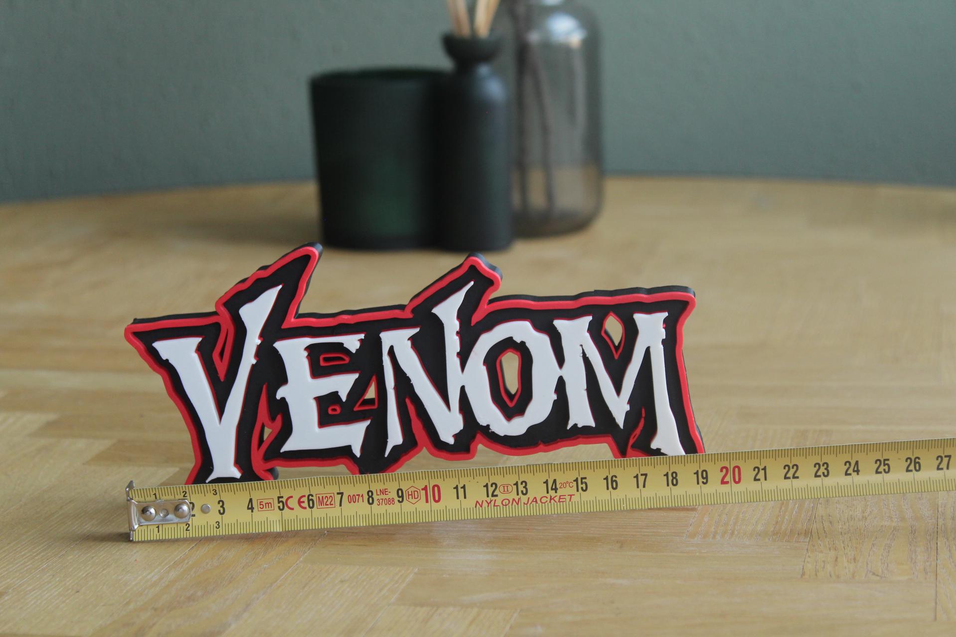 Venom Logo | Eddie Brock | Marvel Antiheld | Comic Kunst | 3D Druck Logo