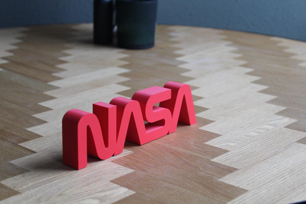 NASA Logo Deko | Raumfahrt Symbol | Astronomie | Weltraum Design | 3D Druck | NASA Geschenk | Schild