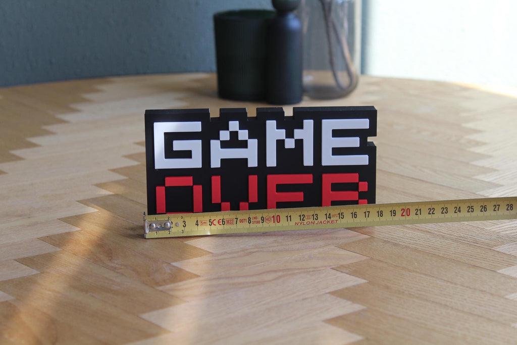 Game Over Logo | Gaming Klassiker | Retro Gaming | 3D Druck Logo