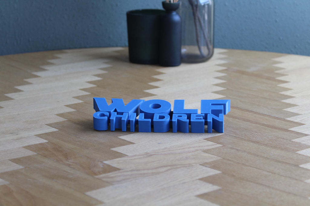 Wolf Children Logo | Hana | Yuki | Ame | Anime | 3D Druck Figur