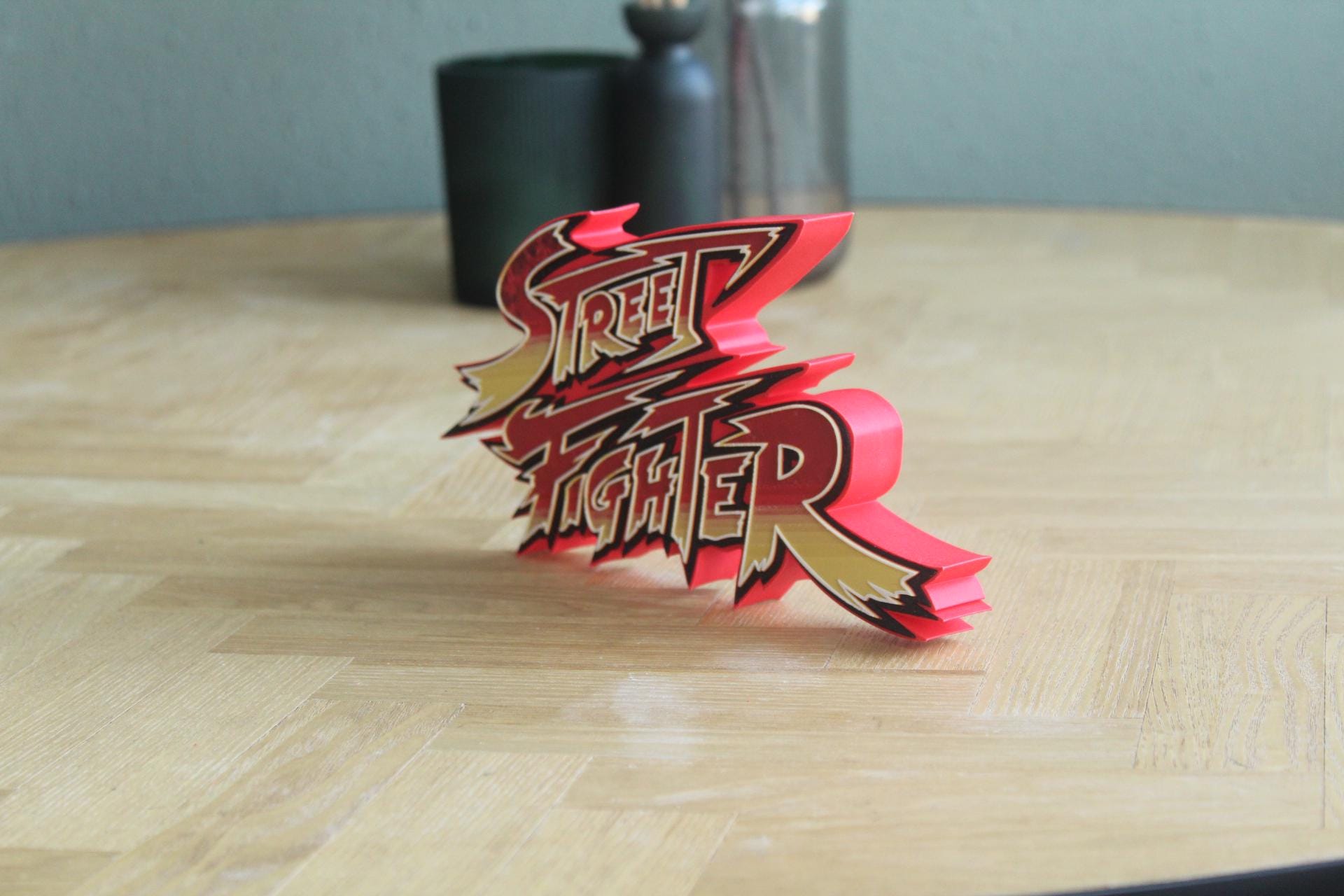 Street Fighter Logo | Ryu | Chun-Li | Kampfspiel | Arcade Klassiker | 3D Druck Logo