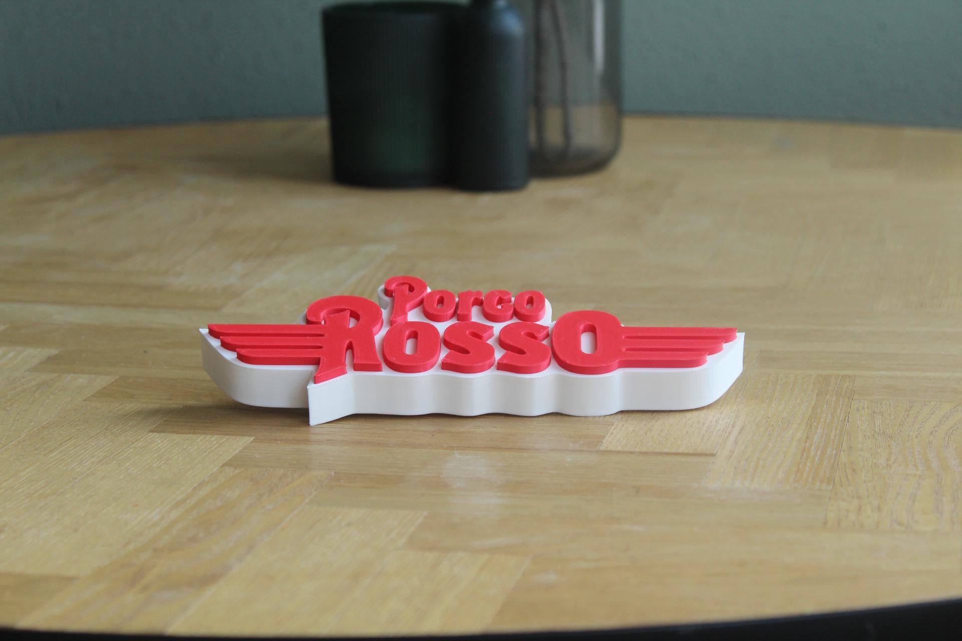 Porco Rosso Logo | Marco Pagot | Fioravante  | Studio Ghibli | Anime | 3D Druck Logo