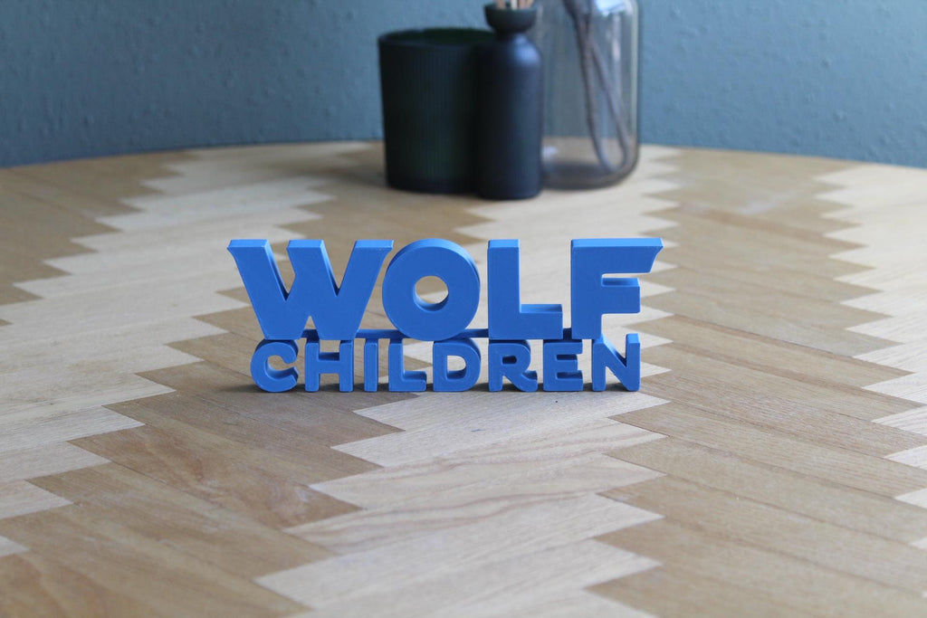Wolf Children Logo | Hana | Yuki | Ame | Anime | 3D Druck Figur