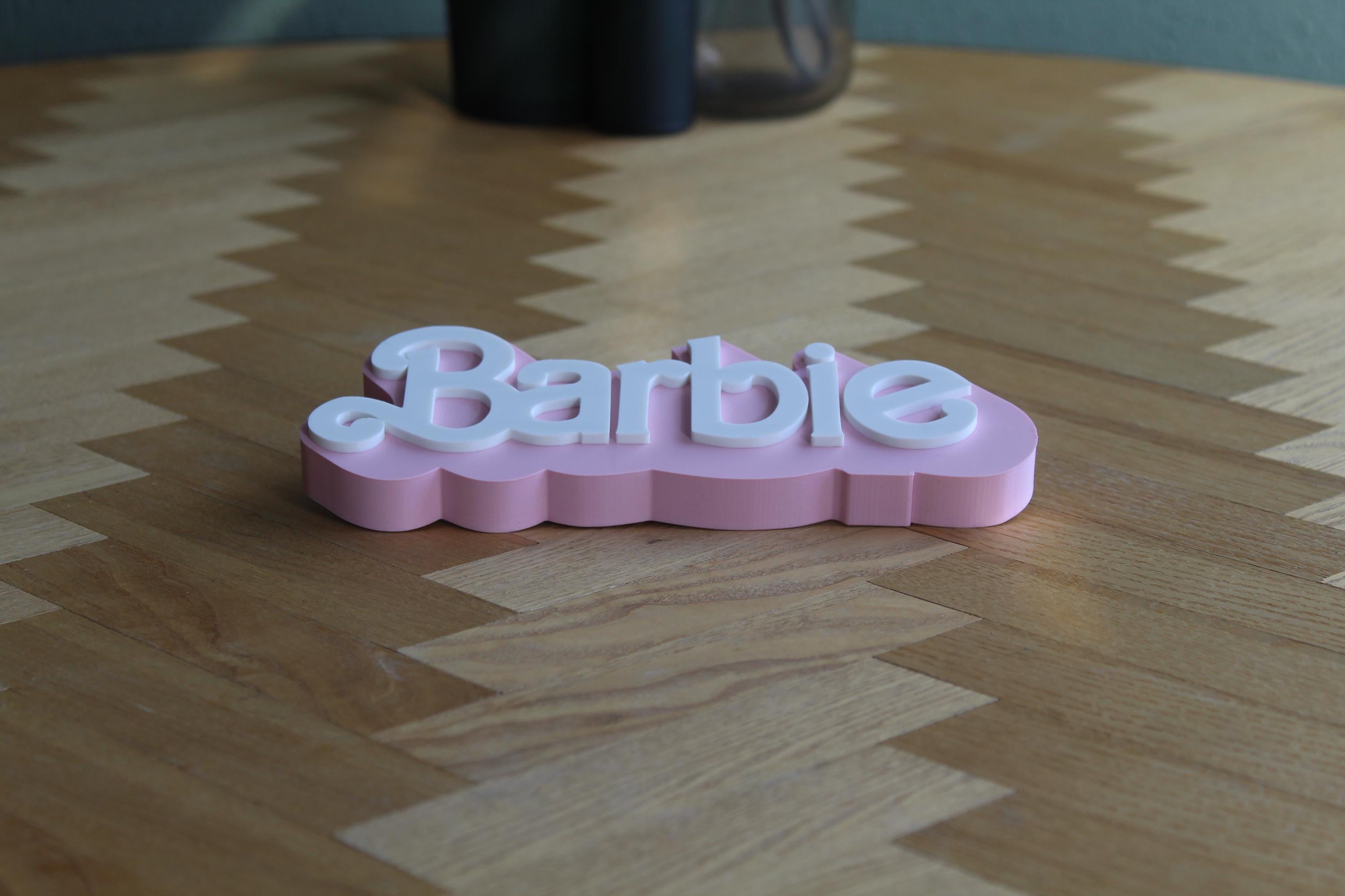 Barbie Logo | Ken | Klassische Schönheit Dekoration Schild | Wanddeko | Kultfigur Design | 3D Druck Figur