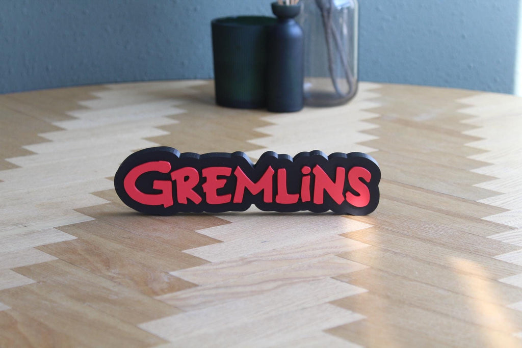 Gremlins Logo | Gizmo | Stripe | Mogwai | Horror-Komödie | 3D Druck Figur