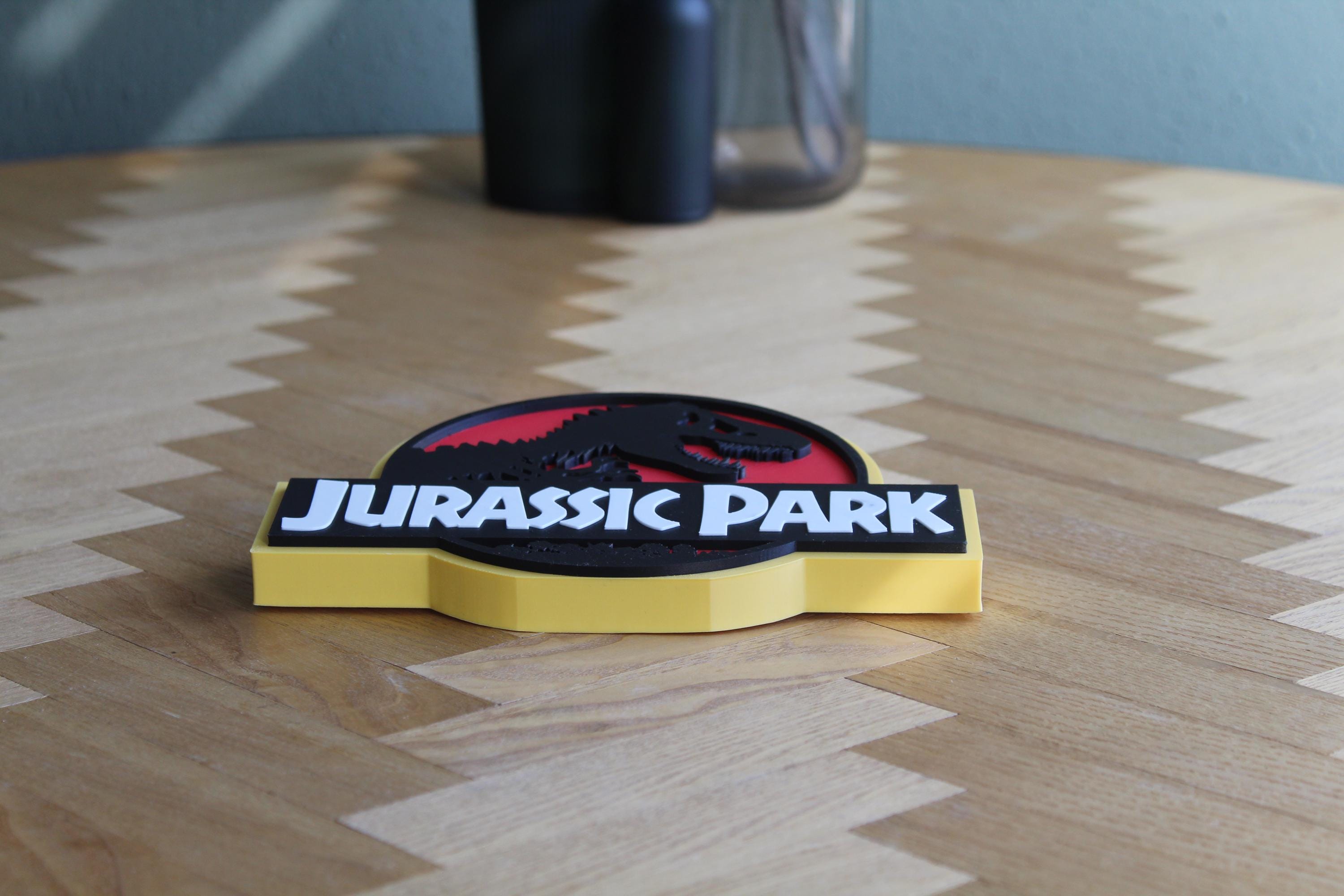 Jurassic Park Logo | Dinosaurier Symbol | Kultfilm Dekoration | Abenteuer Klassiker | 3D Druck Figur