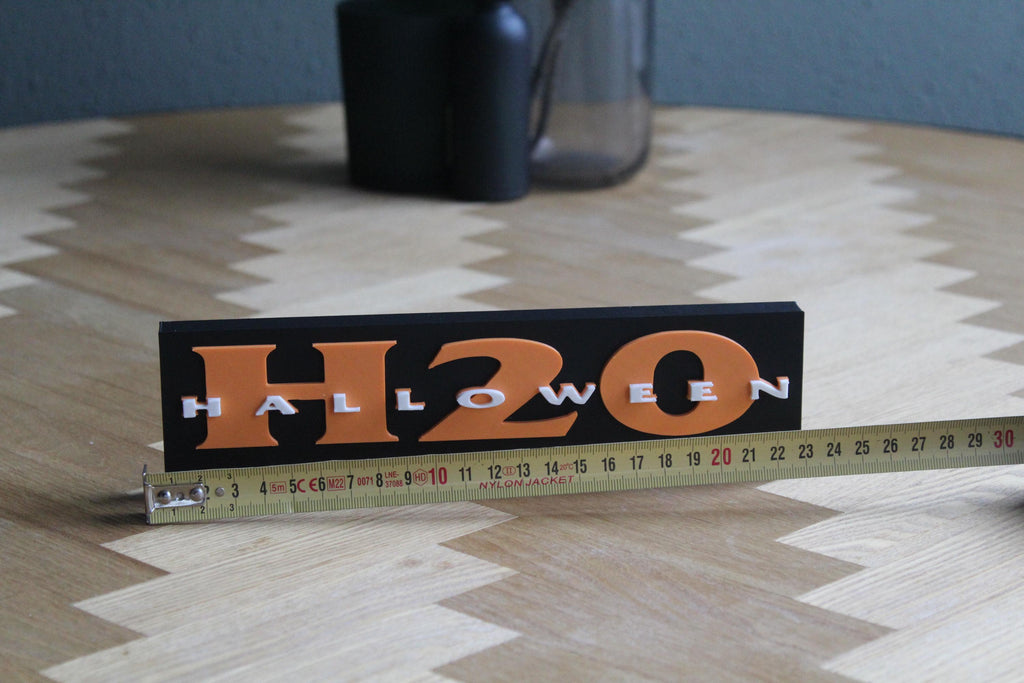 Halloween H20 Logo | 3D-gedruckte Dekoration | Michael Myers | Horror-Fanartikel Figur