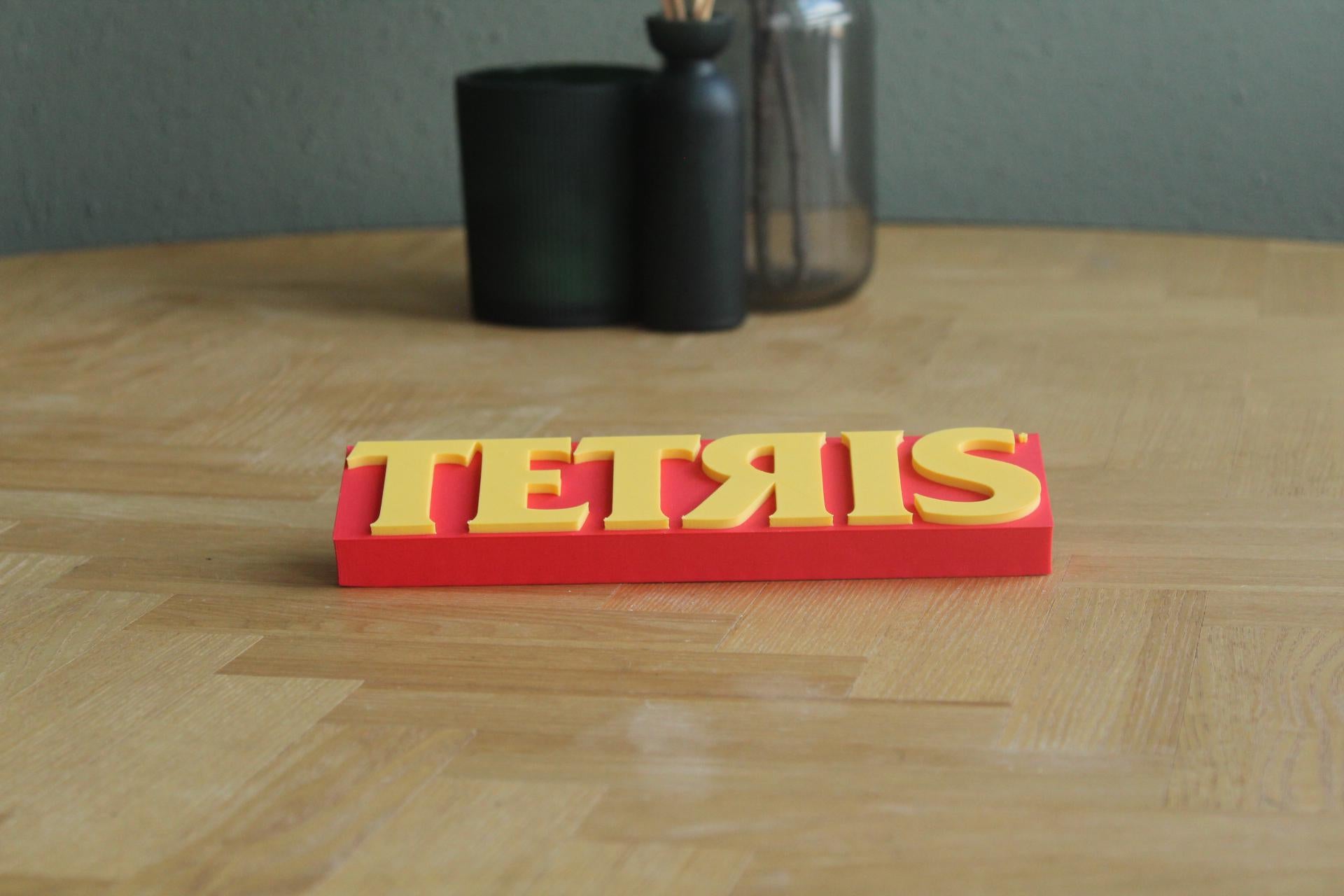 Tetris Logo | Retro Puzzle | Klassisches Spiel | Videospiel | 3D Druck Logo