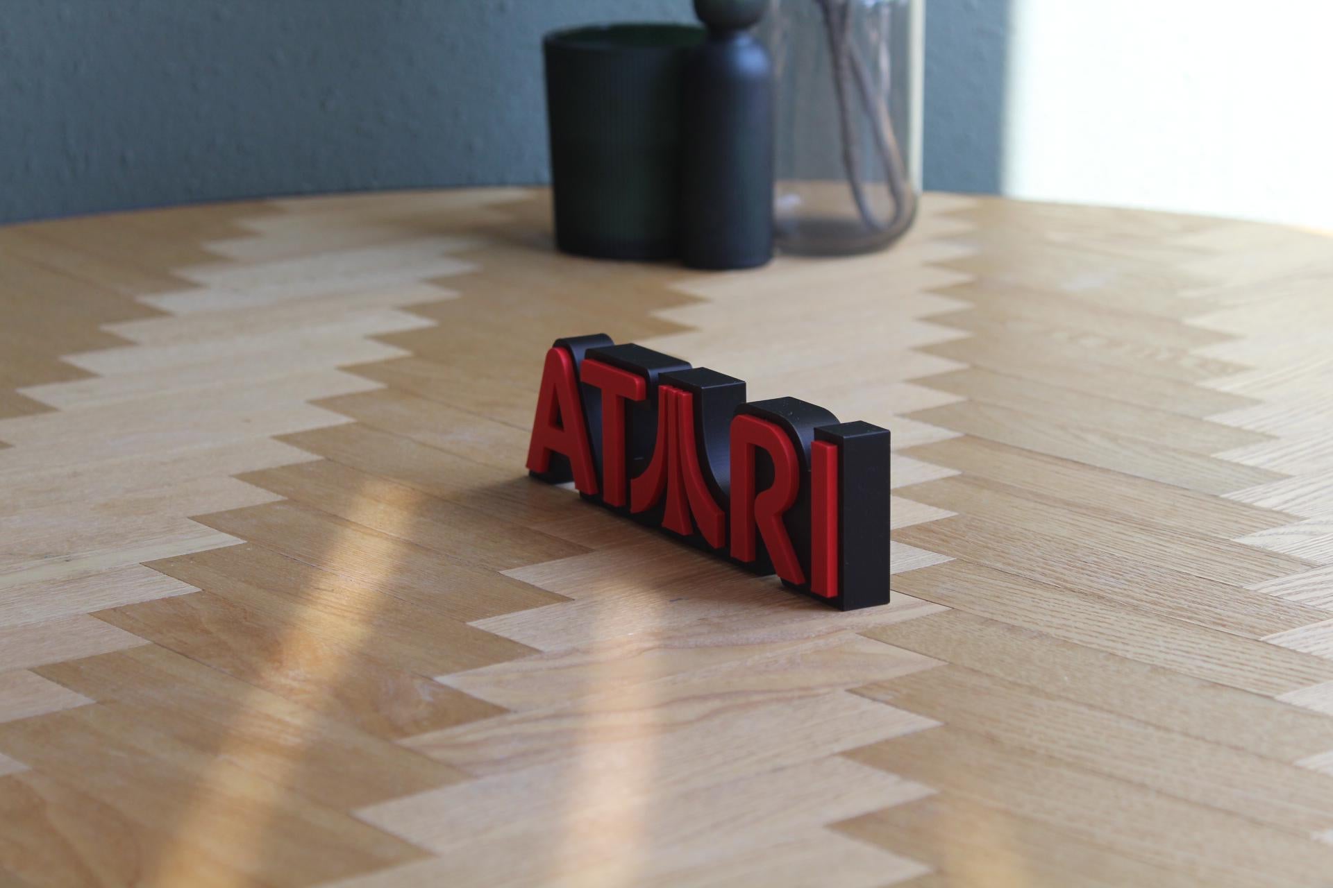 Atari Logo | Retro Gaming | Klassiker Konsole | 3D Druck Figur