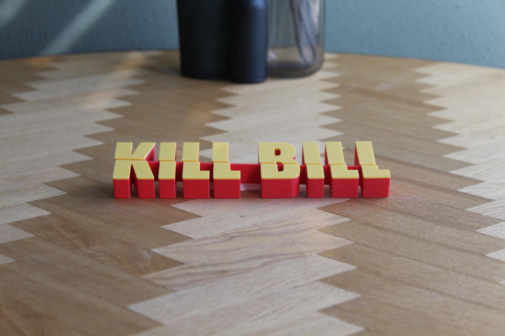 Kill Bill Logo | Beatrix Kiddo | Schild | Kultfilm Dekoration | 3D Druck Figur