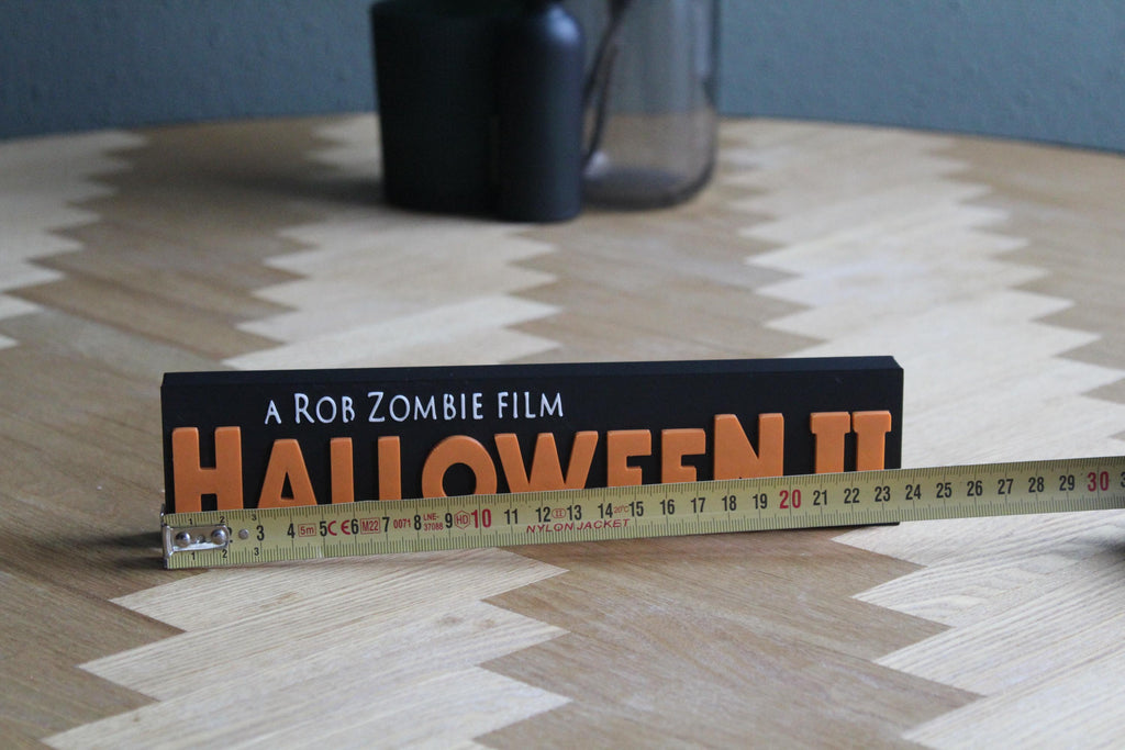 Halloween II Logo | 3D-gedruckte Dekoration | Michael Myers | Rob Zombies Film | Horror-Fanartikel Figur