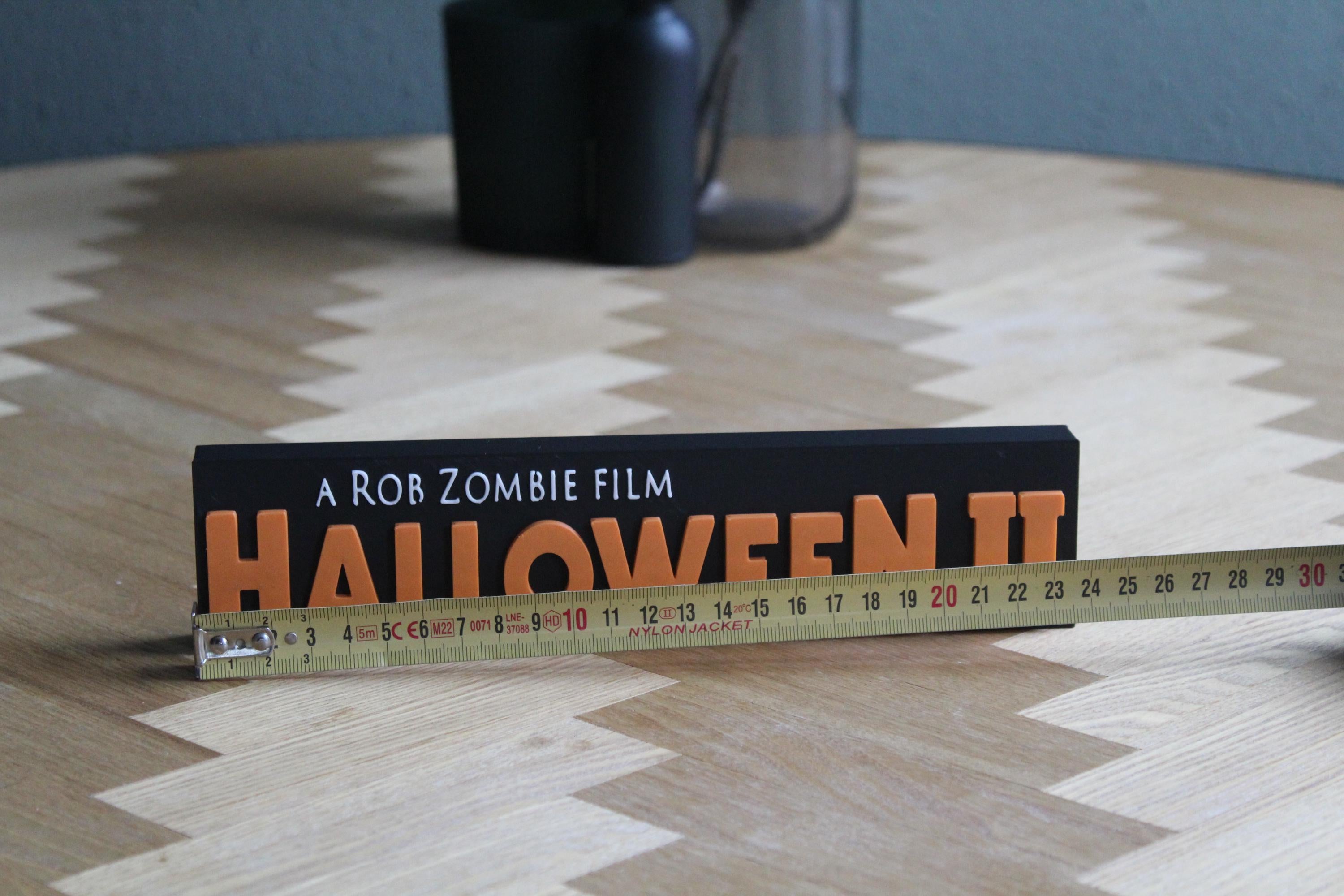 Halloween II Logo | 3D-gedruckte Dekoration | Michael Myers | Rob Zombies Film | Horror-Fanartikel Figur