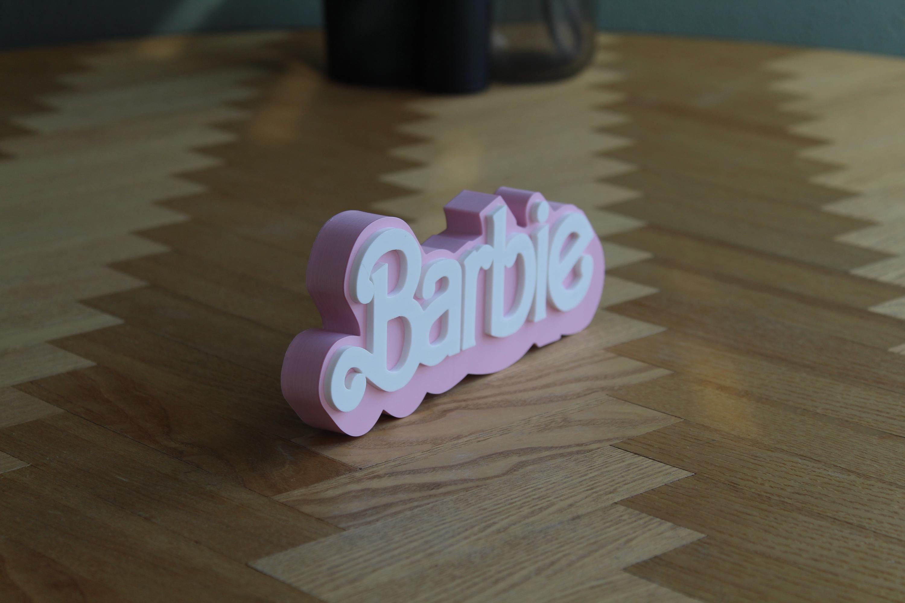 Barbie Logo | Ken | Klassische Schönheit Dekoration Schild | Wanddeko | Kultfigur Design | 3D Druck Figur