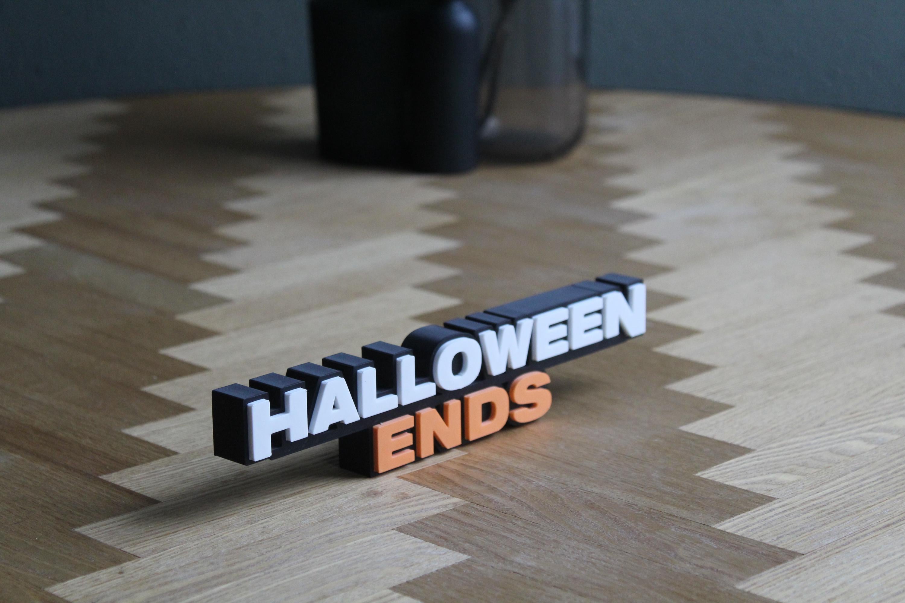 Halloween Ends Logo | 3D-gedruckte Dekoration | Horror-Fanartikel