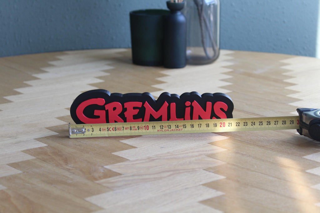 Gremlins Logo | Gizmo | Stripe | Mogwai | Horror-Komödie | 3D Druck Figur
