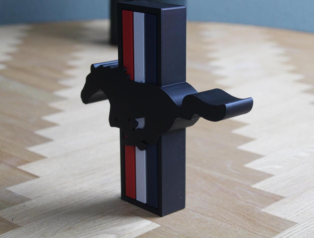 Ford Mustang 3D Druck Logo | Klassisches Muscle Car Symbol | Mustang Deko | Auto-Liebhaber Geschenk