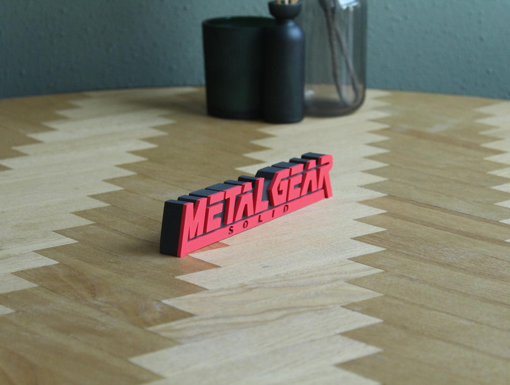Metal Gear Solid Logo | Solid Snake | Big Boss | Psycho Mantis | Videospiel | 3D Druck Figur