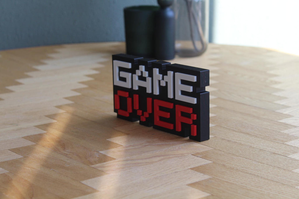 Game Over Logo | Gaming Klassiker | Retro Gaming | 3D Druck Logo