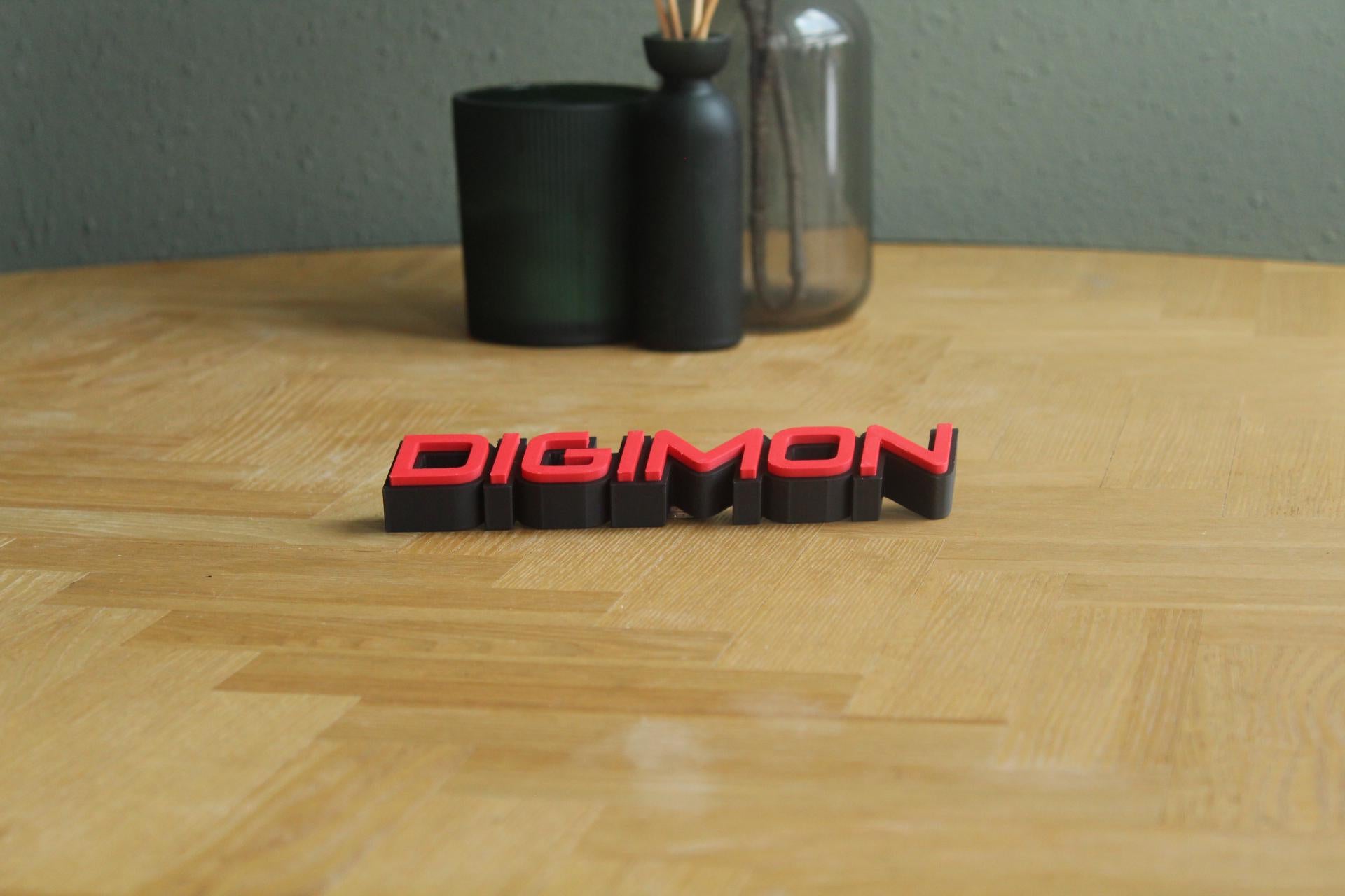 Digimon Logo | Agumon | Anime | Tai Kamiya | 3D Druck Logo