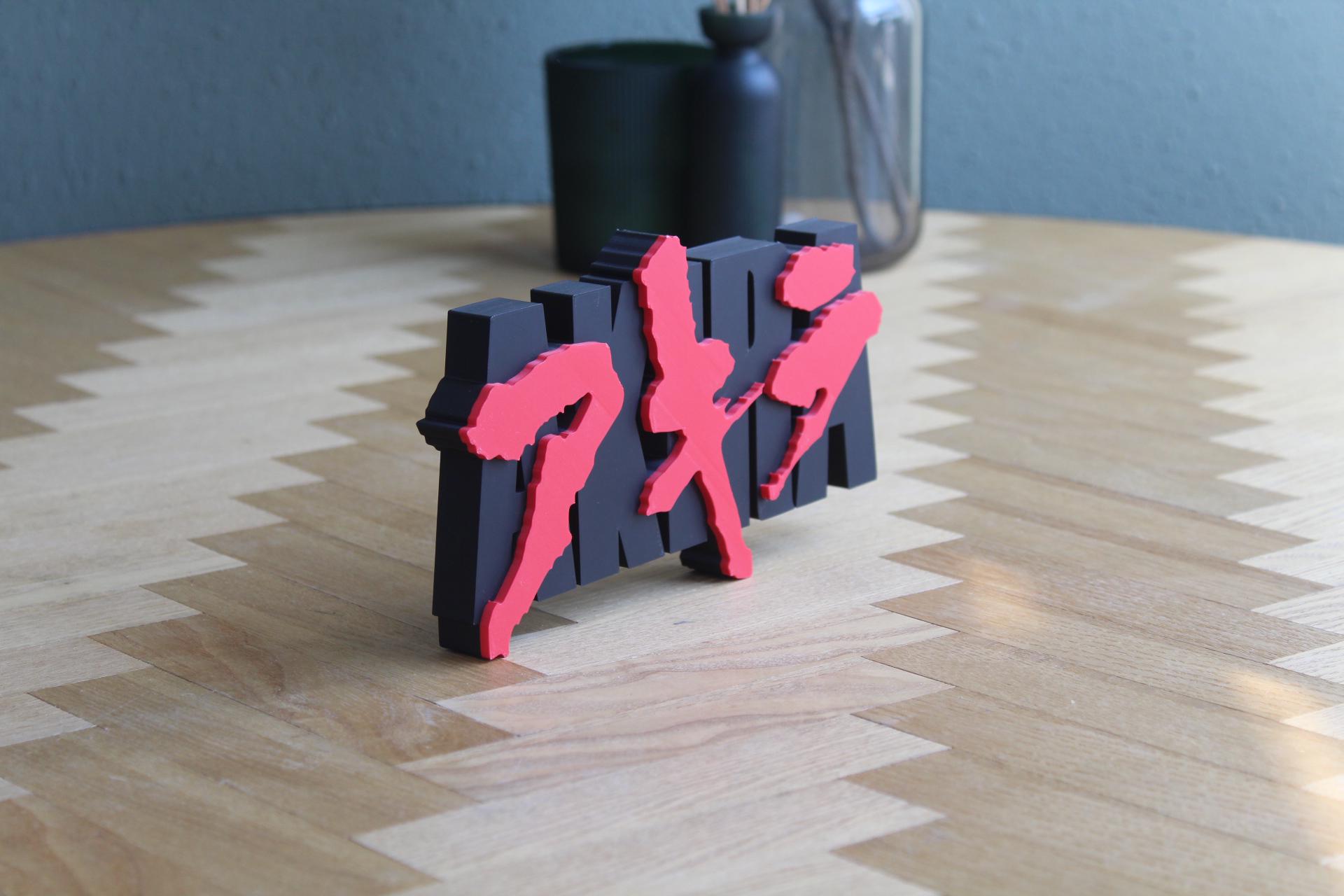 Akira Logo | Kaneda | Tetsuo | Cyberpunk Anime | Manga | 3D Druck Logo