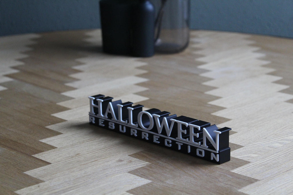 Halloween Resurrection Logo | 3D-gedruckte Dekoration | Michael Myers | Horror-Fanartikel Figur