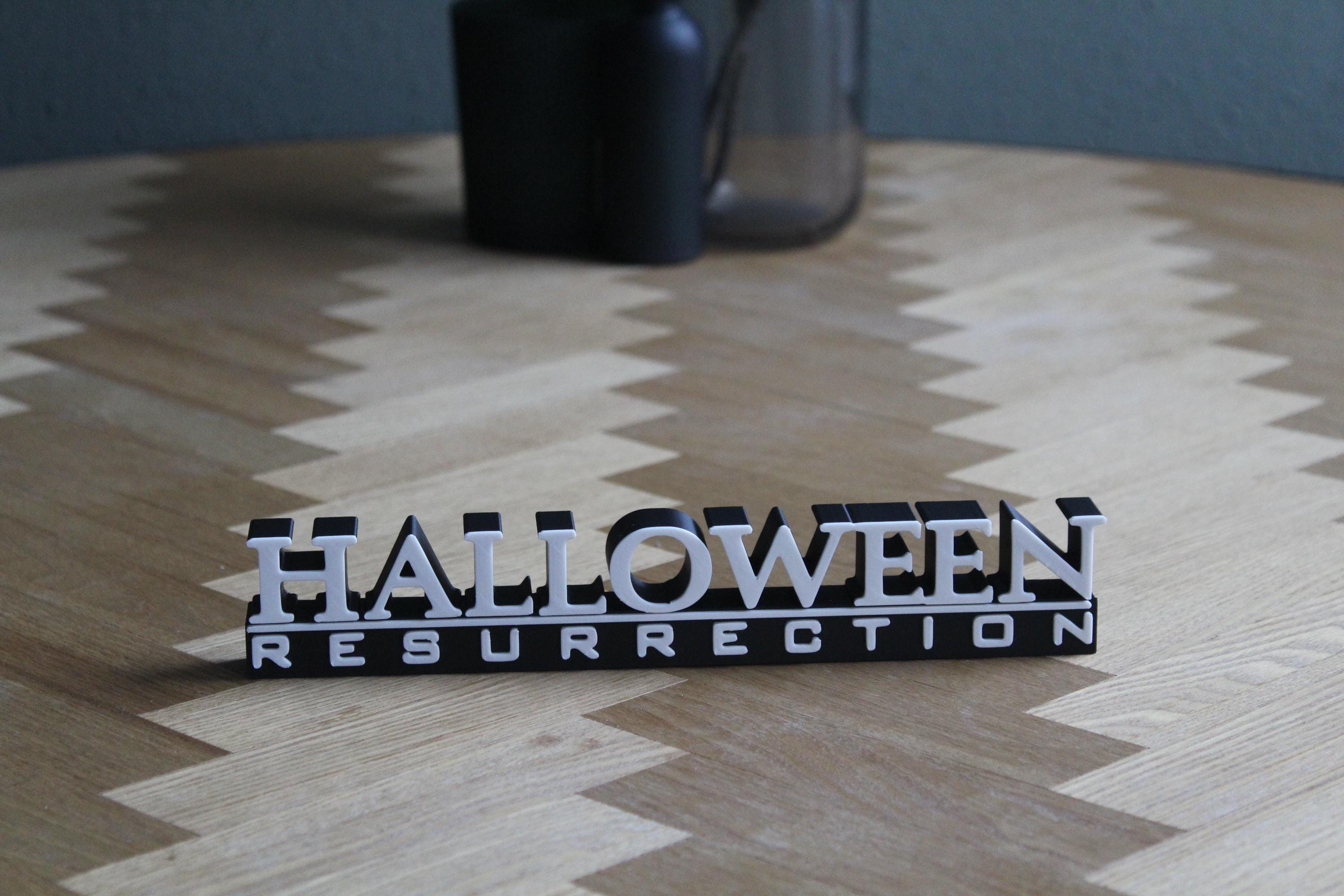Halloween Resurrection Logo | 3D-gedruckte Dekoration | Michael Myers | Horror-Fanartikel Figur