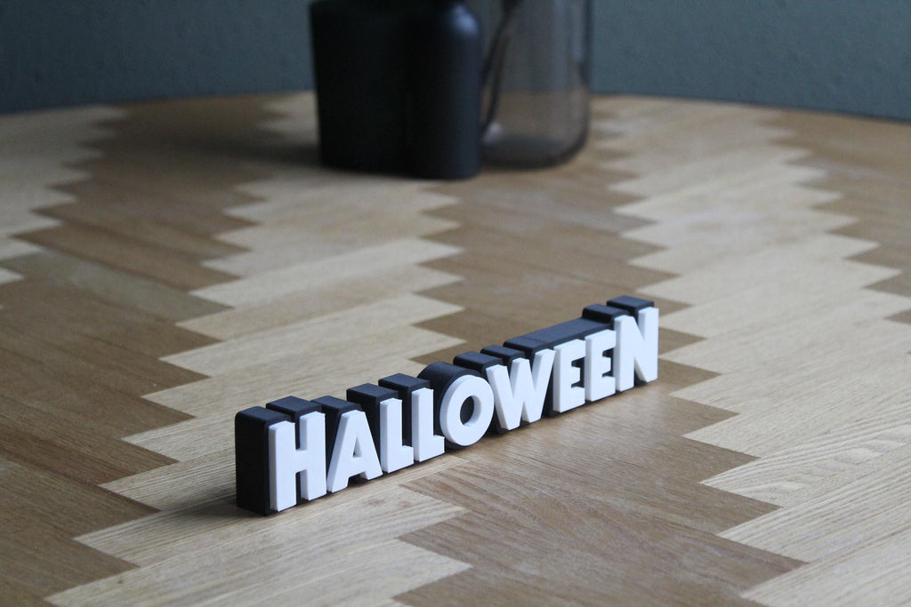 Halloween Logo | 3D-gedruckte Dekoration | Michael Myers | Horror-Fanartikel Figur