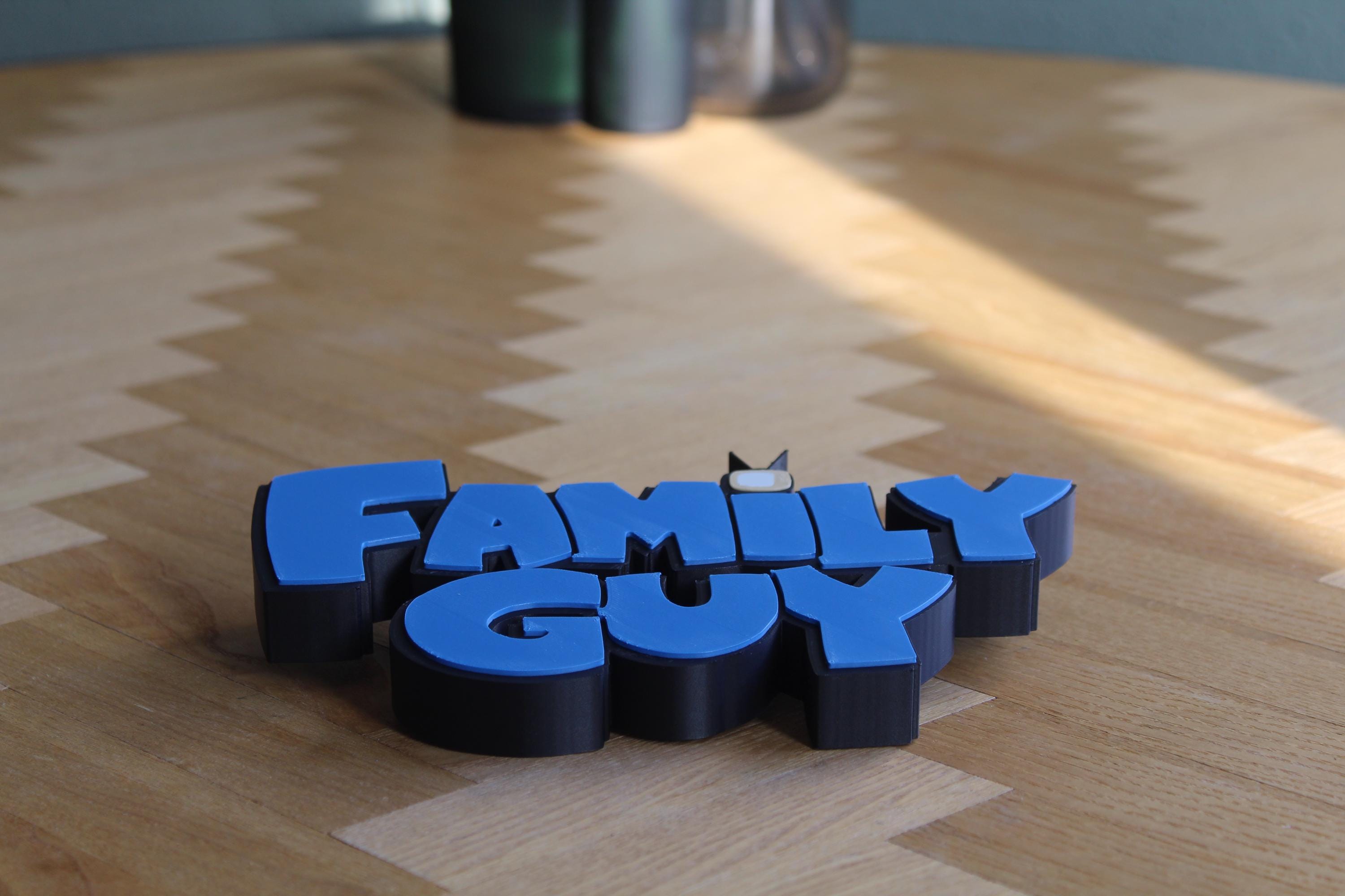 Family Guy Logo | Peter Griffin | Deko l Schild l | Anime | Manga | 3D Druck Figur