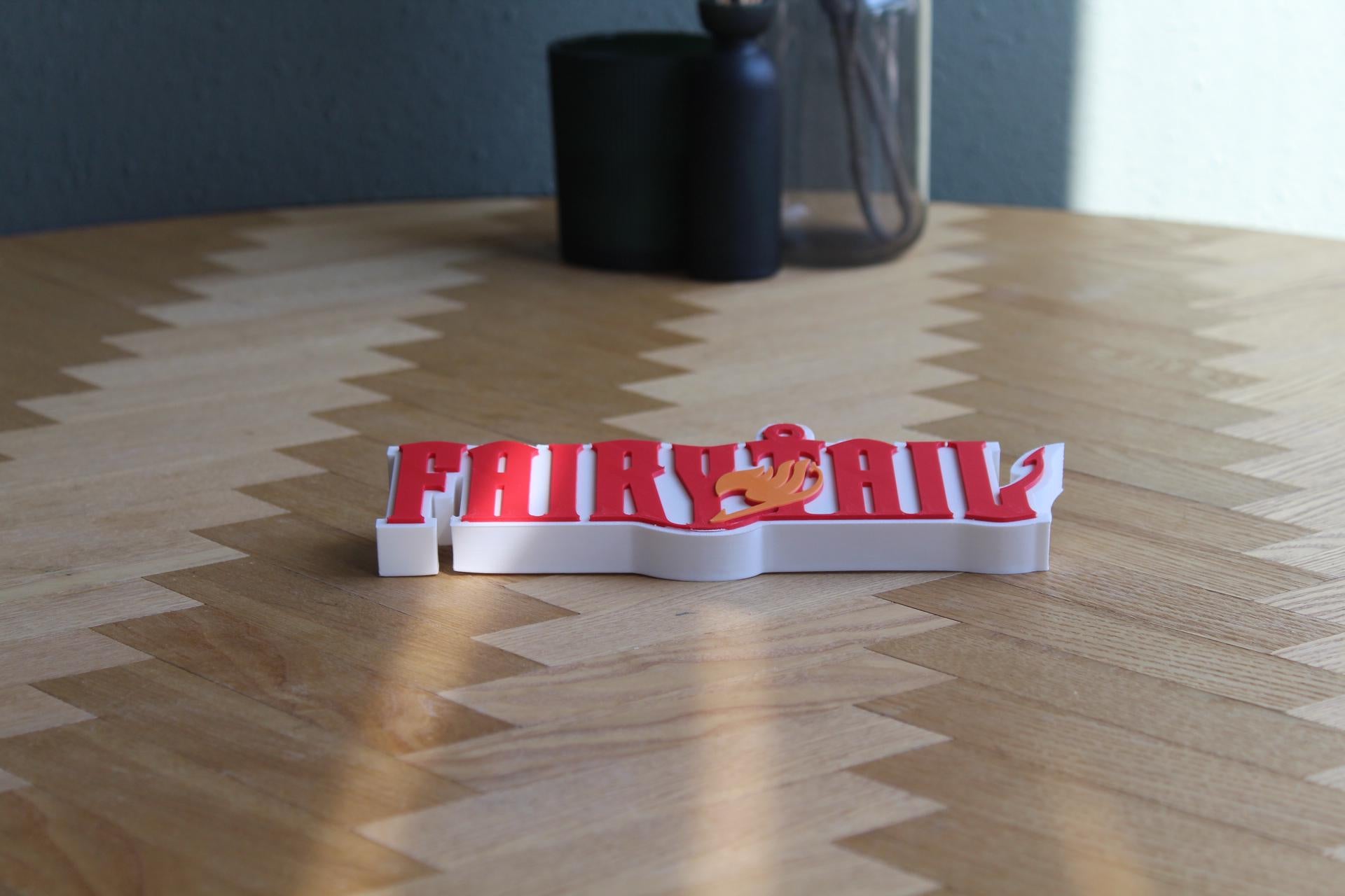 Fairy Tail Logo | Natsu Dragneel | Lucy Heartfilia | Anime | Manga | 3D Druck Logo