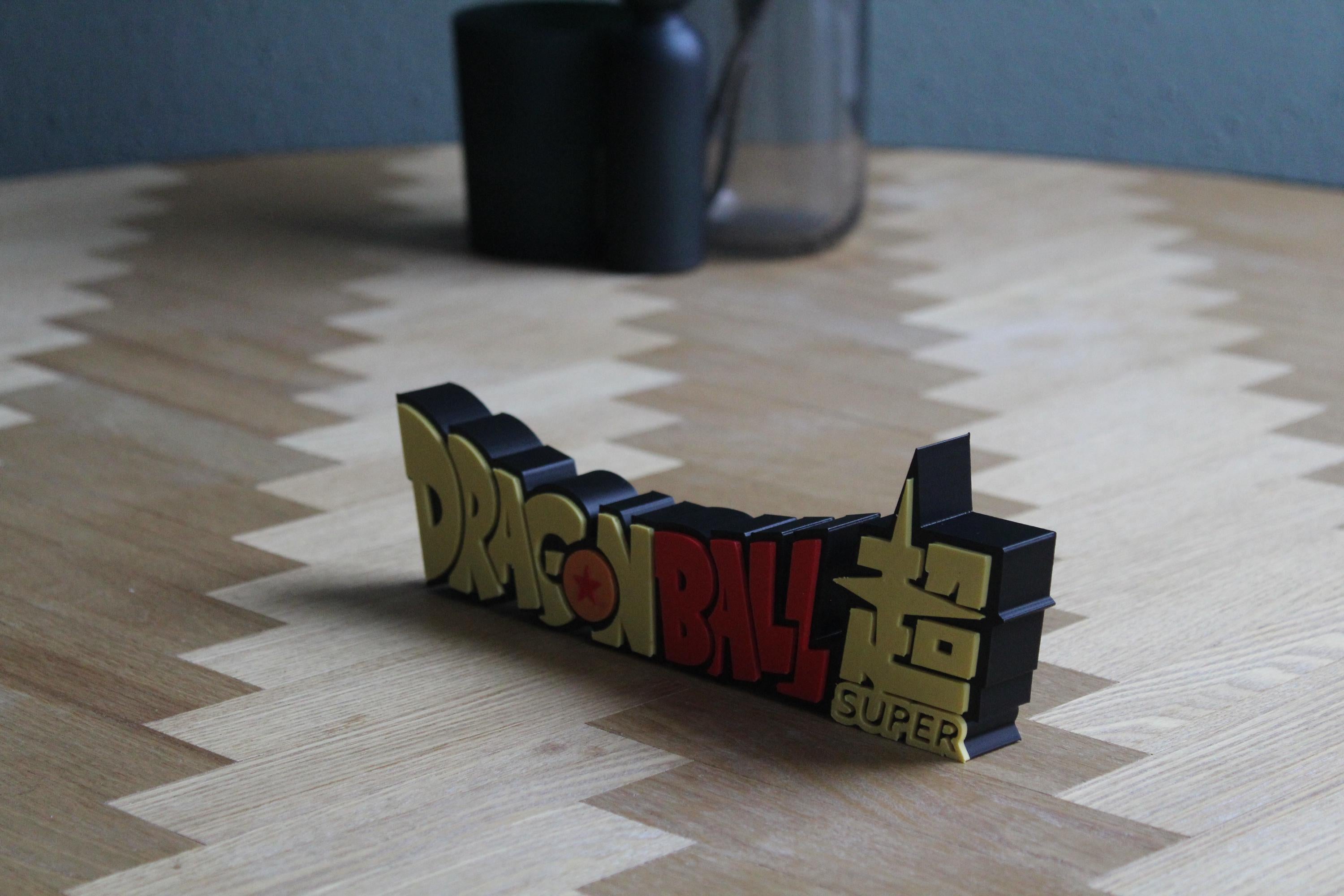 Dragon Ball Super Logo | Goku Vegeta Anime Figur | 3D Druck Fanartikel | Manga Geschenkidee | Otaku Zimmerdeko | Kamehameha Deko