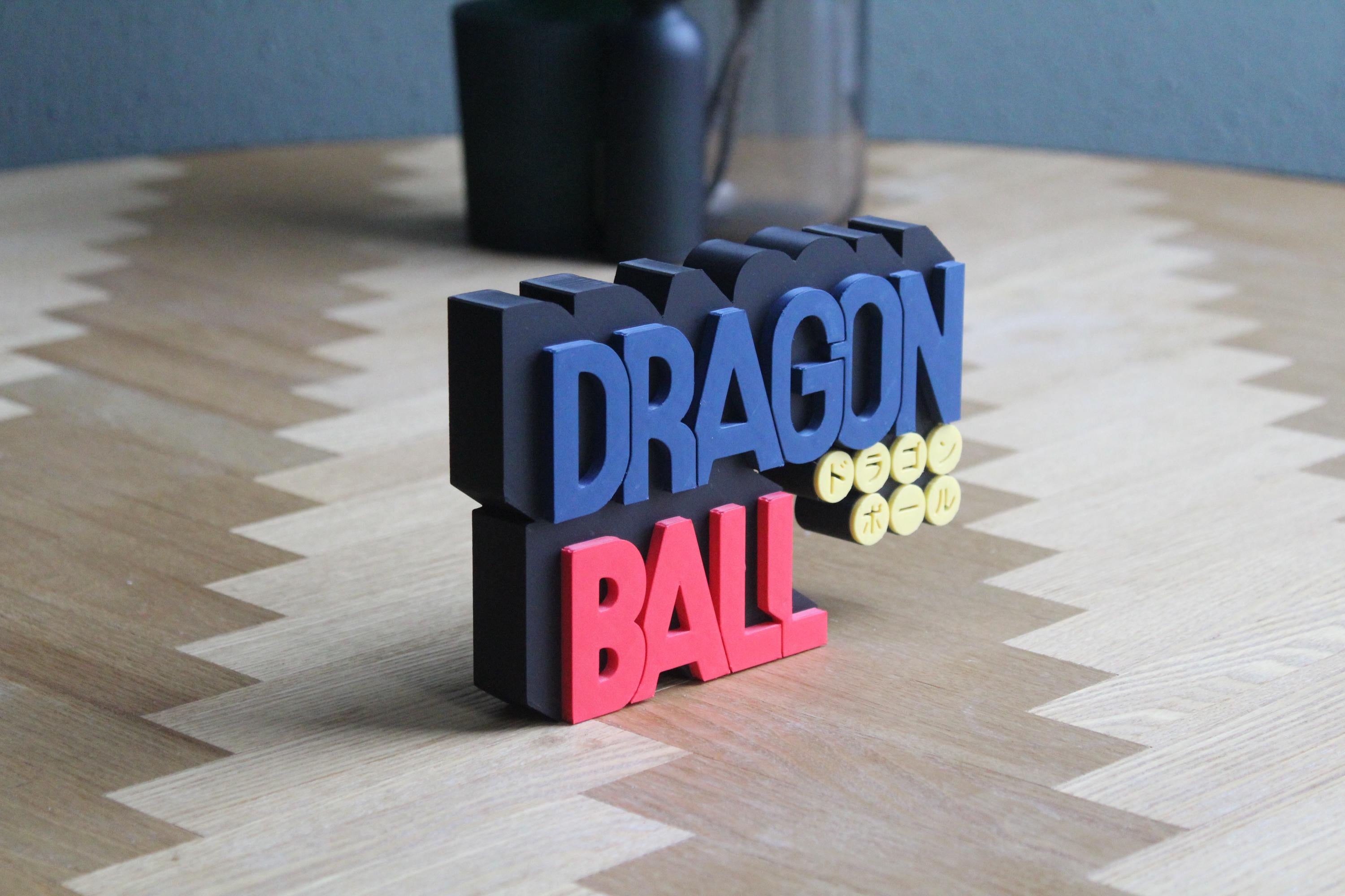 Dragon Ball Classic Logo 3D Druck | Anime Deko | Goku und Abenteuer | Dragon Ball Fanartikel | Manga Design | Geschenk für Anime-Fans