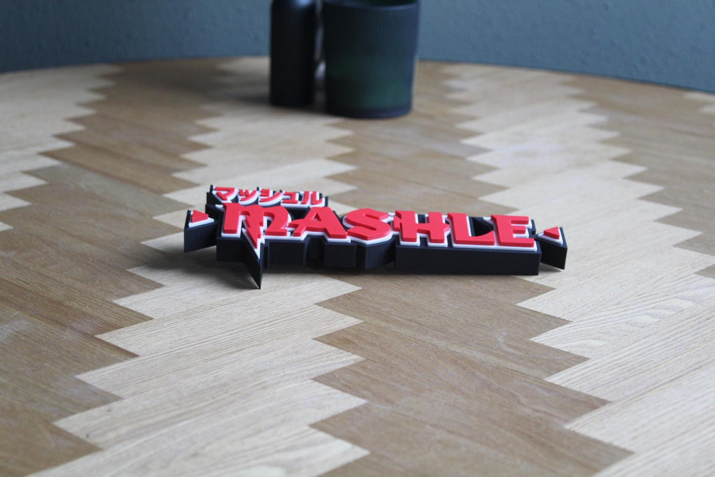 Mashle Logo | 3D Druck Deko | Mash Burnedead, Lance, Finn | Manga Anime 3d Druck Figur