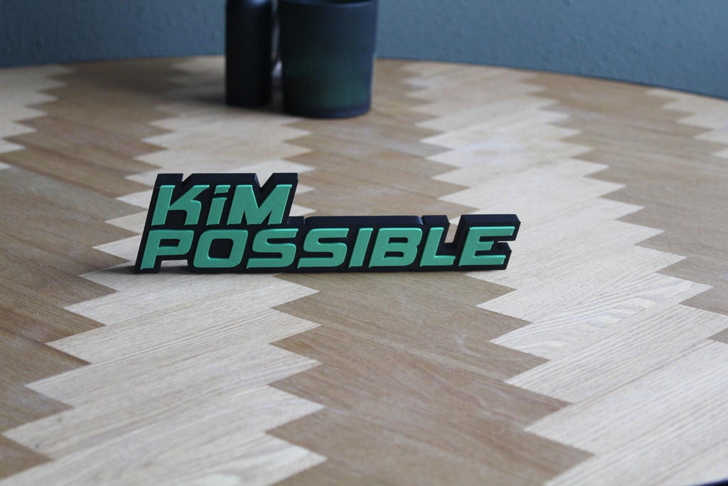 Kim Possible Logo | 3D Druck Deko | Actionheldin aus den 2000ern | Kultserie