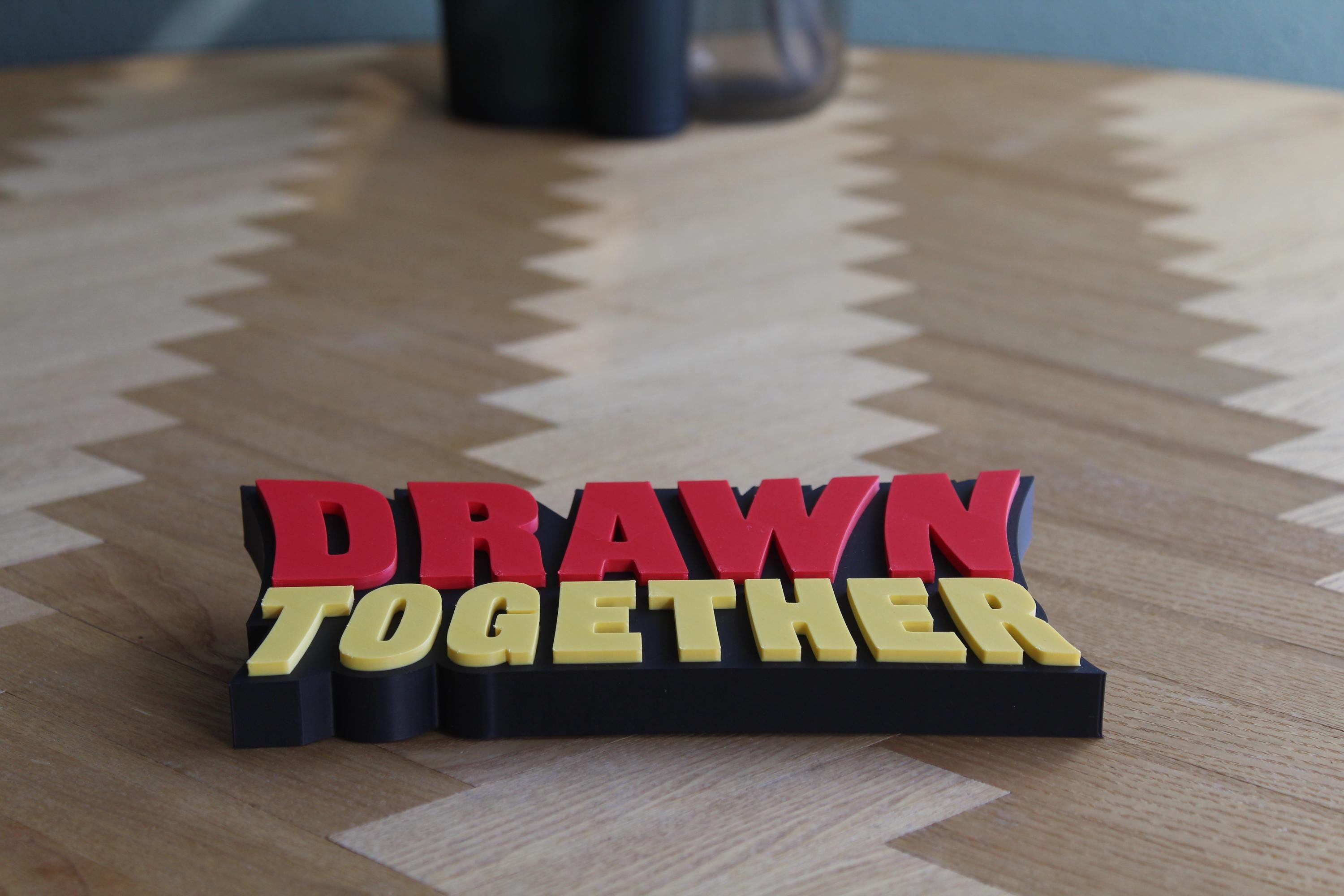 Drawn Together Logo | Kultserie Animation | Cartoon Dekoration | 3D Druck Figur