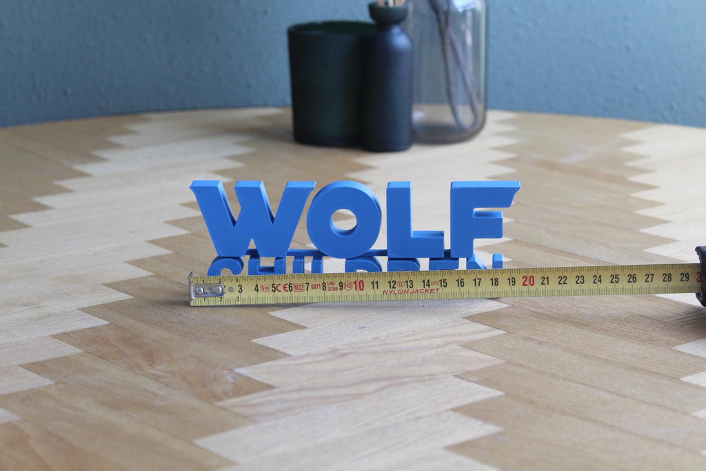 Wolf Children Logo | Hana | Yuki | Ame | Anime | 3D Druck Figur