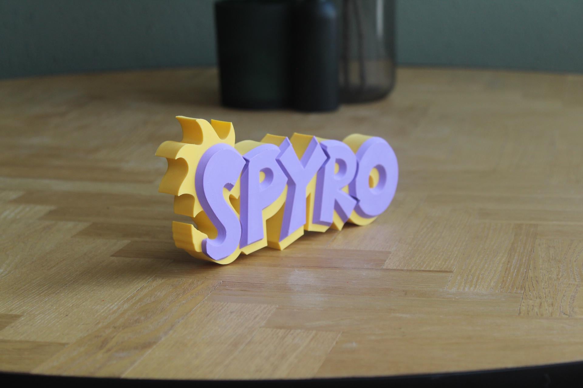 Spyro the Dragon Logo | Spyro | Videospiel | Playstation | Fantasy | 3D Druck Logo