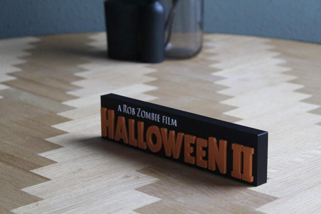 Halloween II Logo | 3D-gedruckte Dekoration | Michael Myers | Rob Zombies Film | Horror-Fanartikel Figur