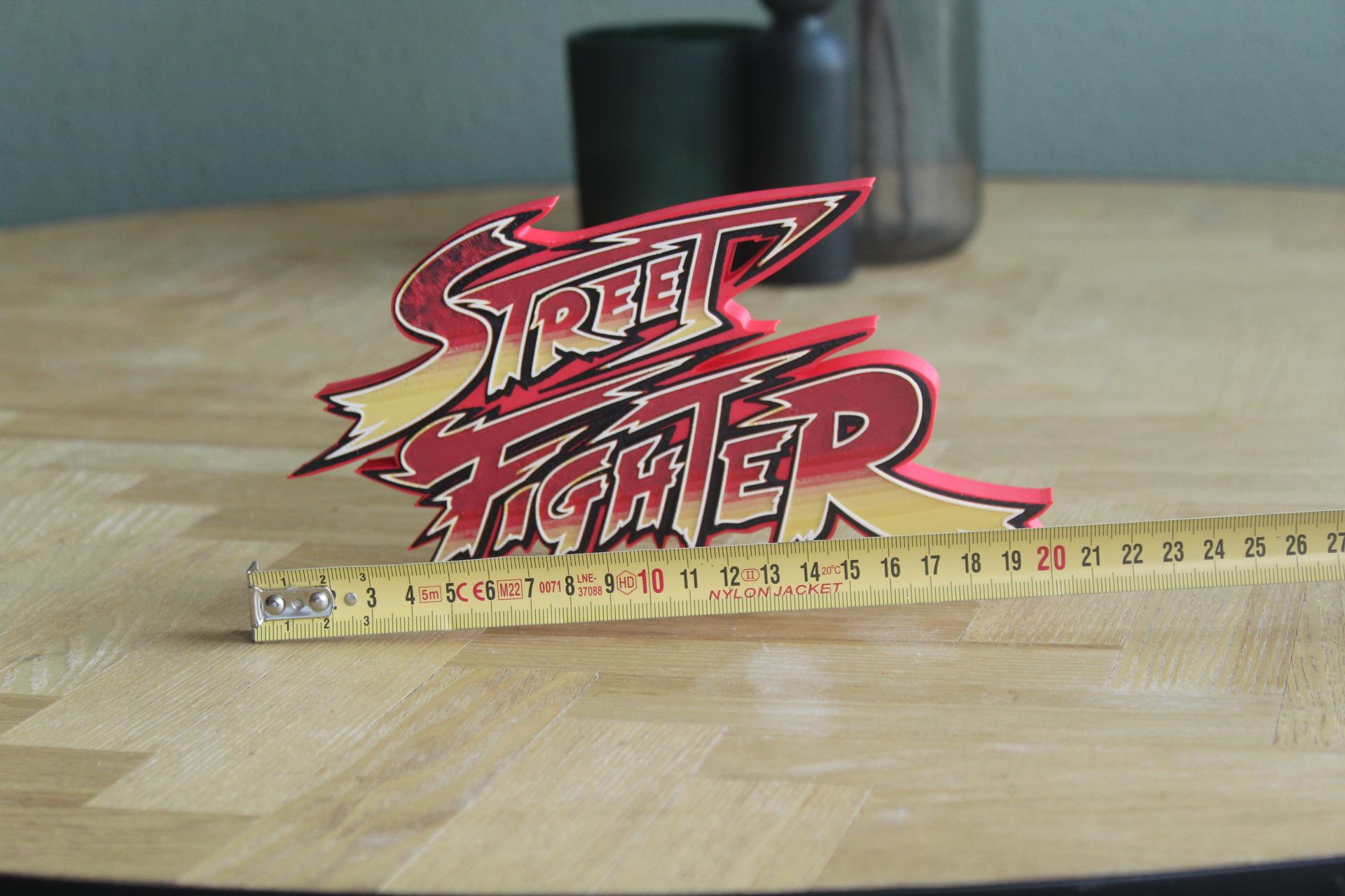Street Fighter Logo | Ryu | Chun-Li | Kampfspiel | Arcade Klassiker | 3D Druck Logo