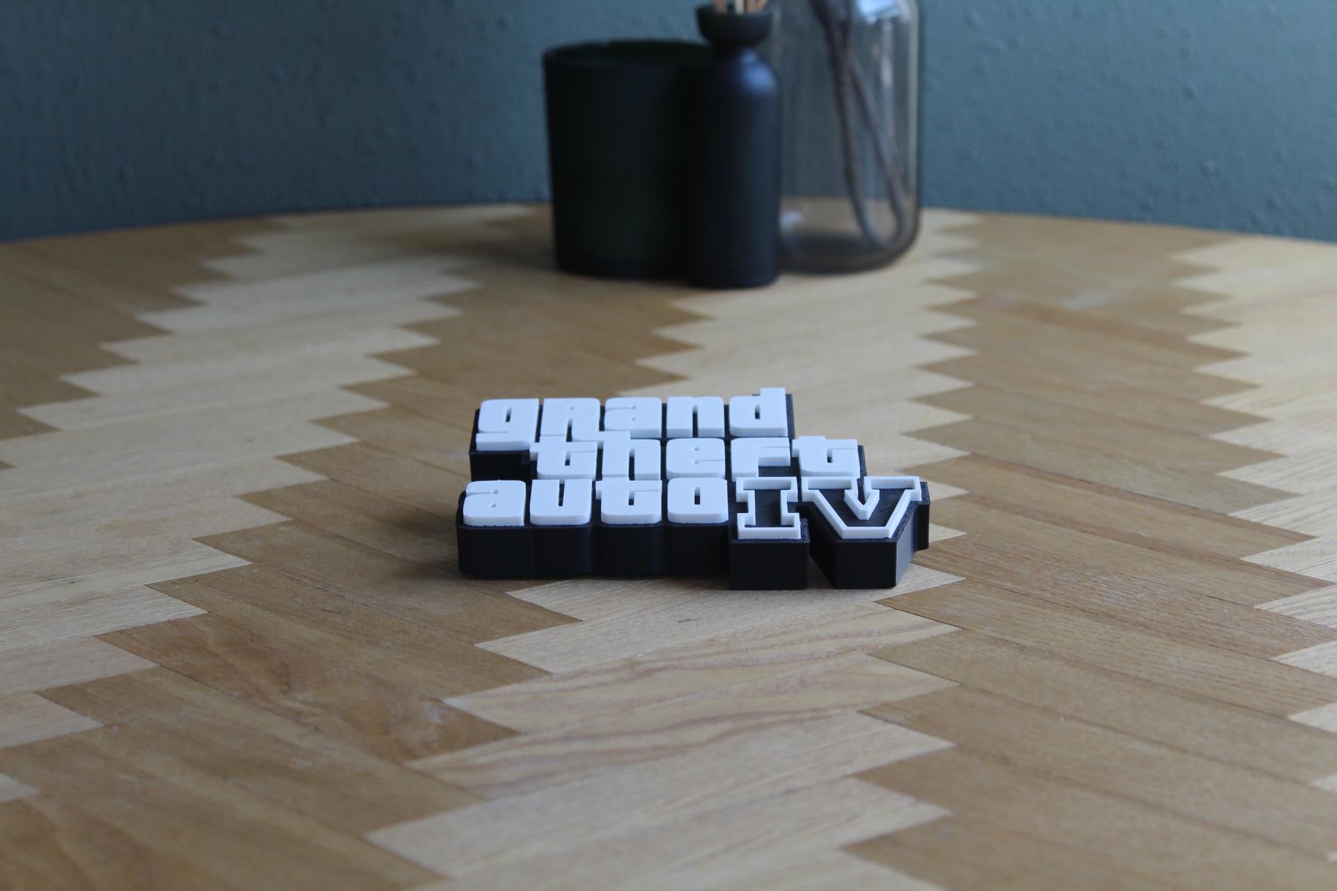 GTA Logo | Trevor Philips | Michael De Santa | Franklin Clinton | Videospiel | 3D Druck Figur