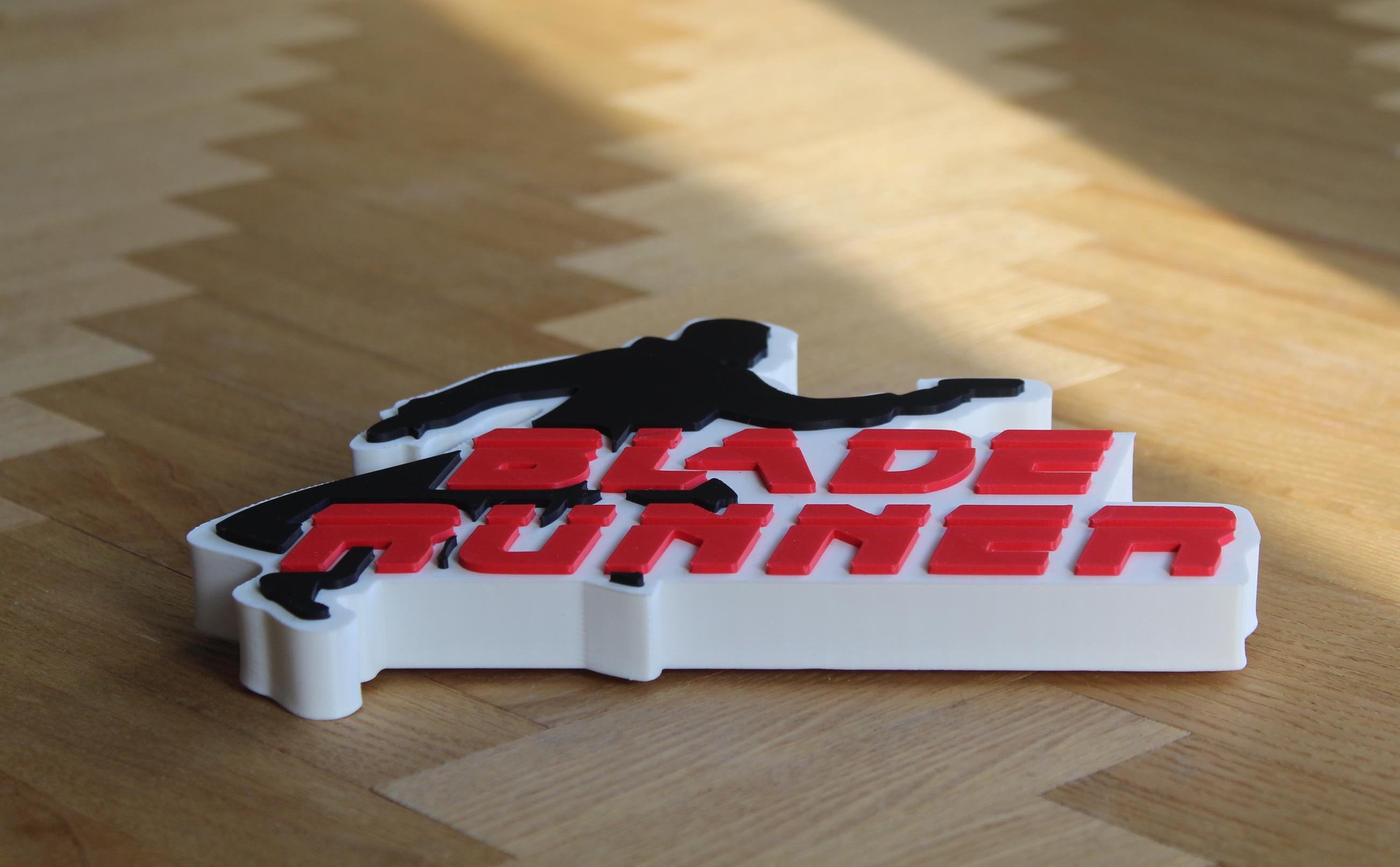 Blade Runner Logo | Cyberpunk Symbol | Kultfilm Dekoration | Sci-Fi Klassiker | 3D Druck FIgur